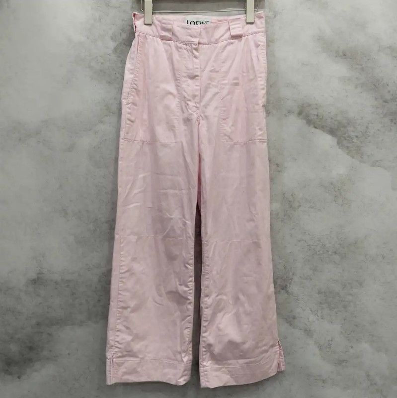Loewe Loewe Pink Cotton Casual Pants for Women 0089 Size 30" / US 8 / IT 44 - 1 Thumbnail