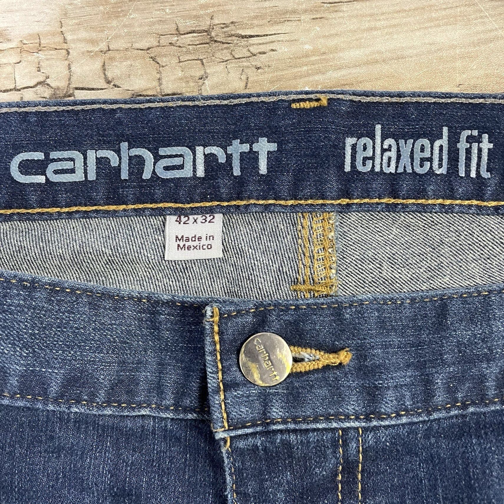 Carhartt Carhartt Jeans Mens Size 42x32 Blue 100% Cotton Relaxed Fit Straight Leg Size US 42 / EU 58 - 4 Thumbnail