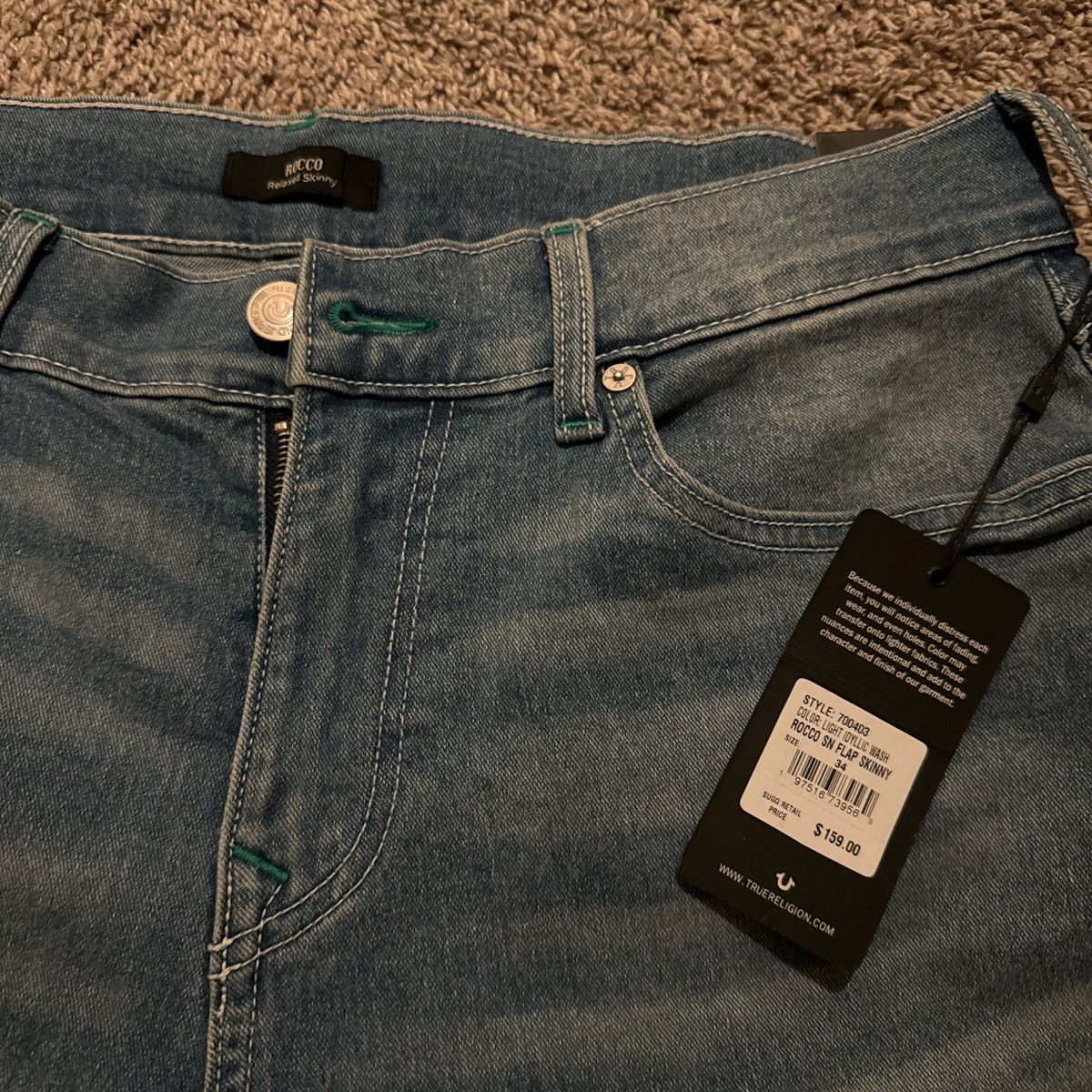 True Religion True Religion ROCO relaxed skinny Jeans 34/32 Size US 34 / EU 50 - 5 Thumbnail
