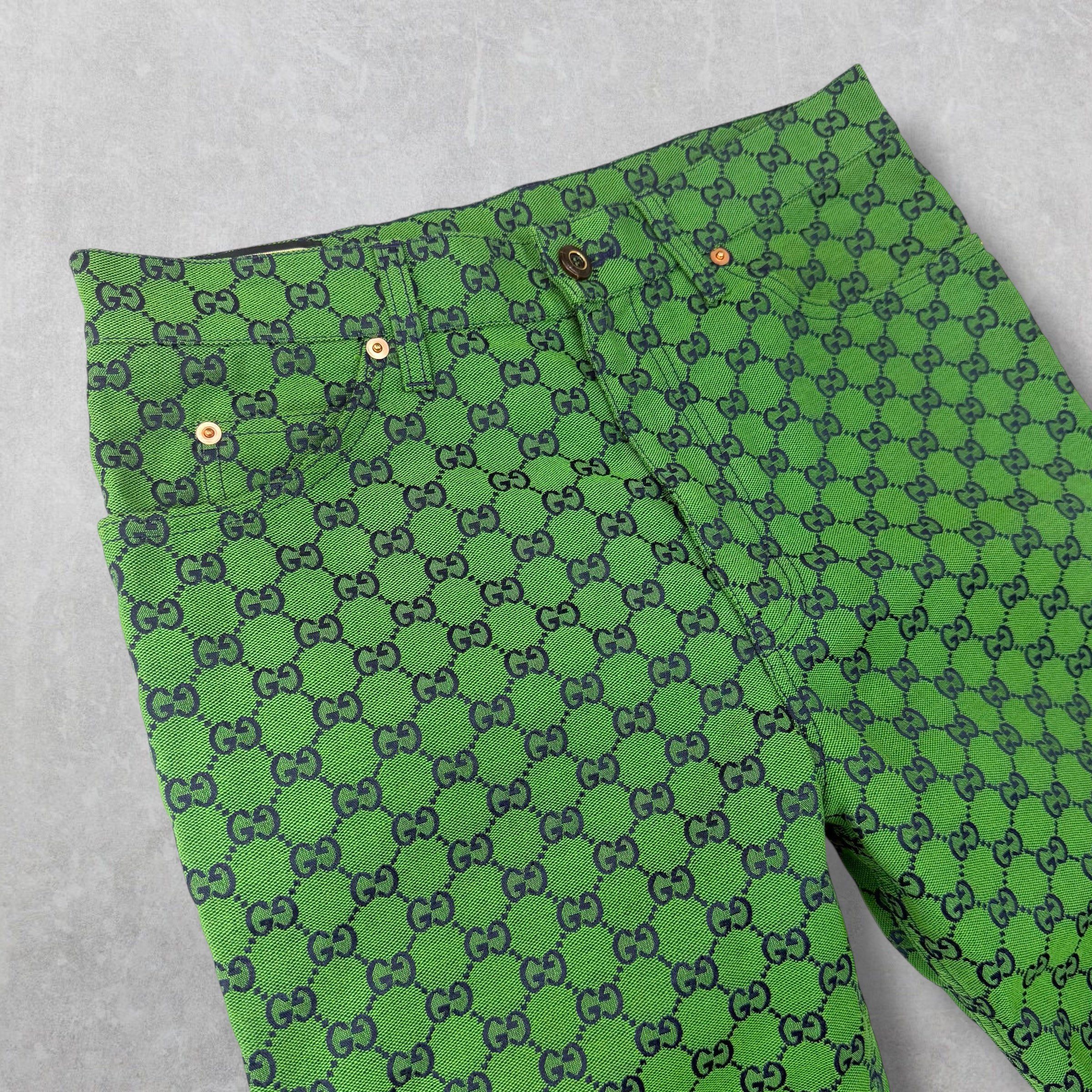 Gucci Gucci GG Canvas Pants Green 32 Size US 32 / EU 48 - 4 Thumbnail