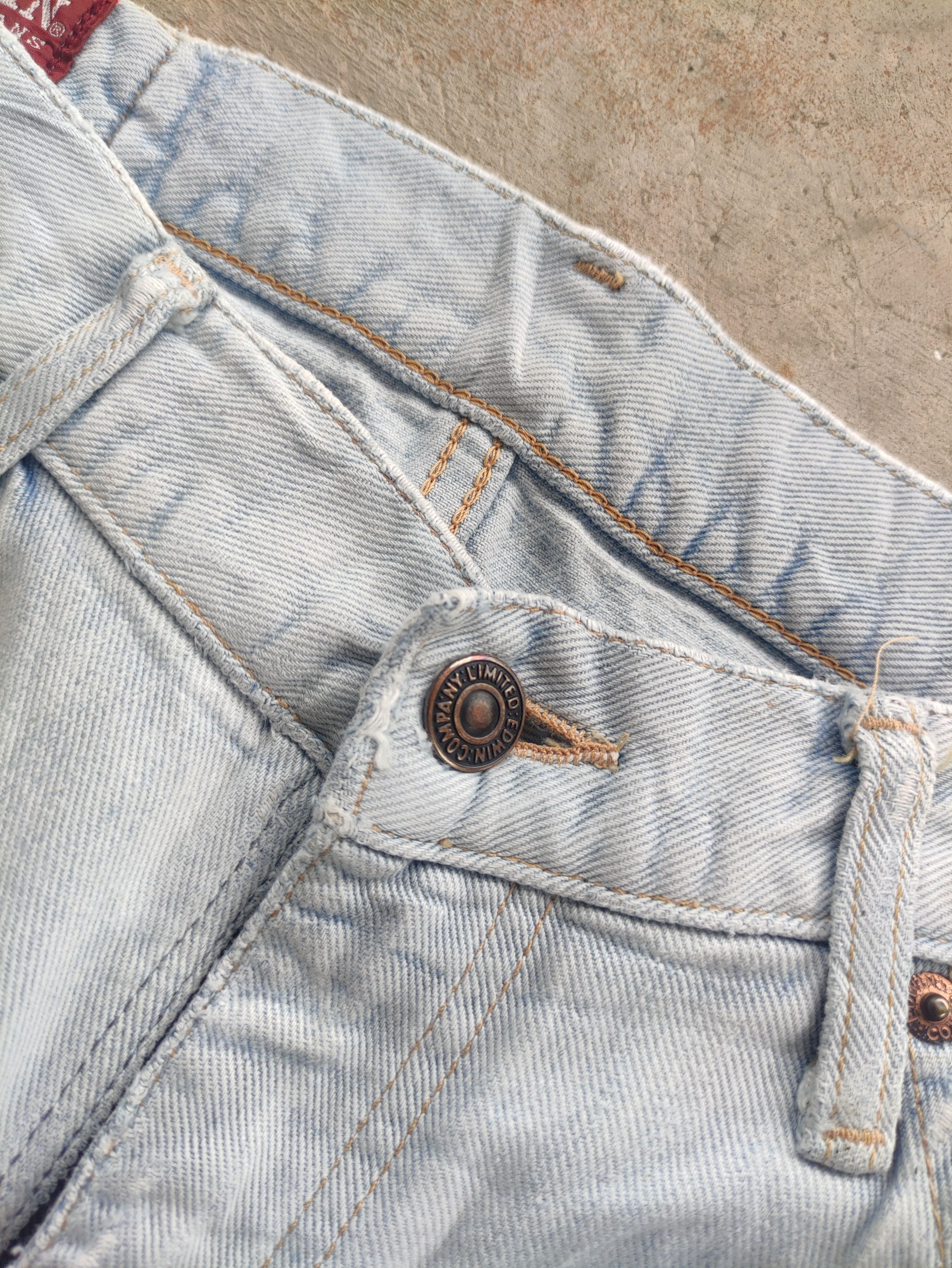 Edwin Vintage Edwin Jean Distressed Faded Denim Size US 33 - 5 Thumbnail