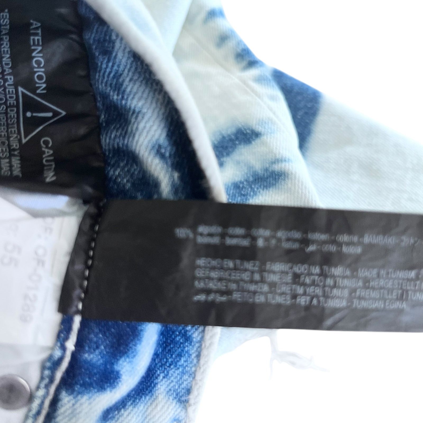 Zara Zara Blue Tie Dye A-Line Denim Mini Skirt Size XS Size 25" / US 0 / IT 36 - 6 Thumbnail