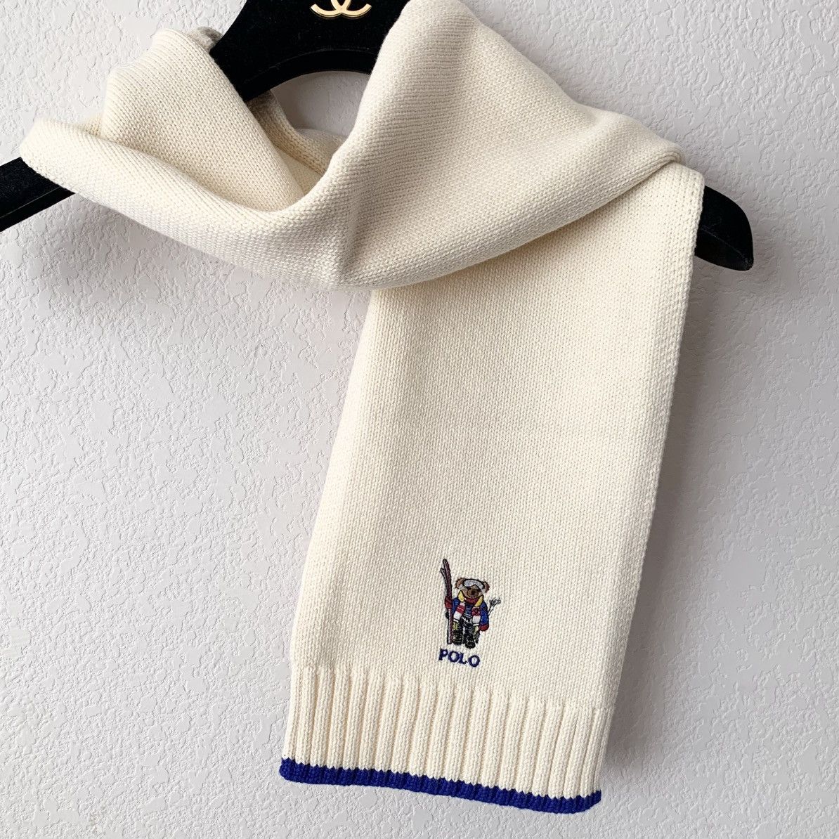 Polo Ralph Lauren Ralph Lauren polo bear embroidered scarf 100% cotton Size ONE SIZE - 1 Thumbnail