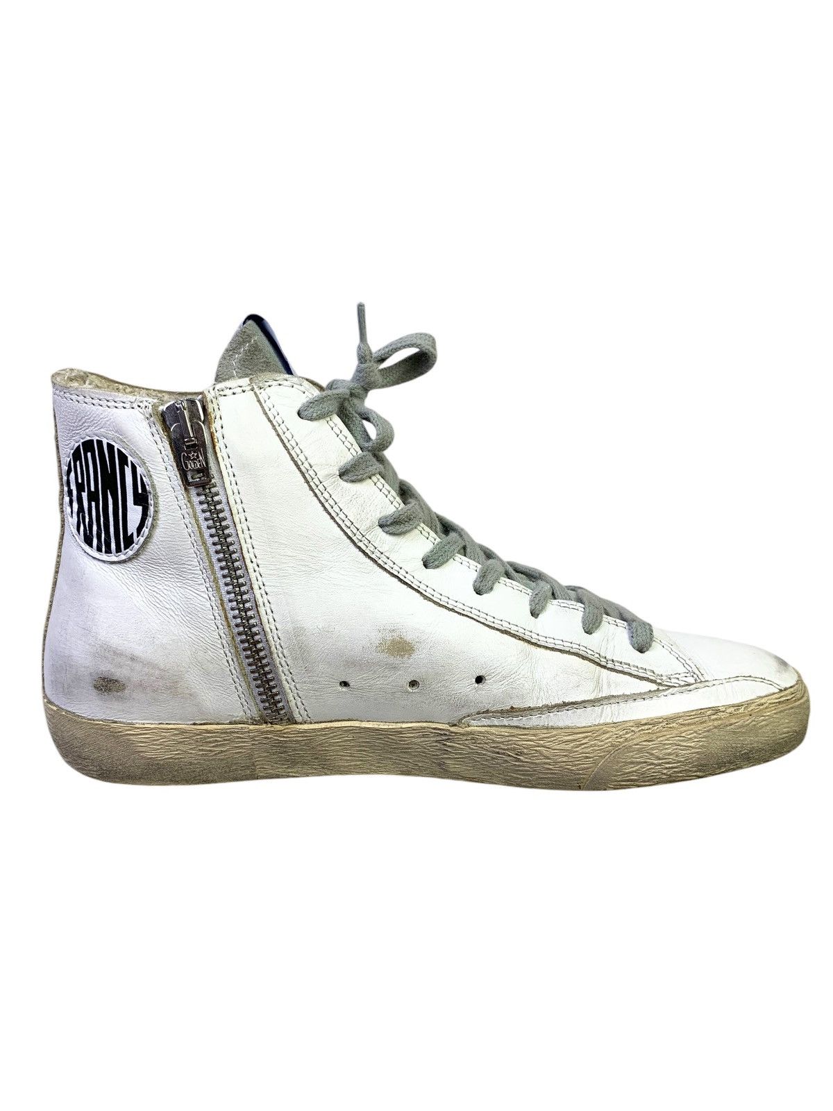 Golden Goose Golden Goose Francy Classic Hi Top White Distressed Leather Size US 5 / EU 37 - 8 Thumbnail
