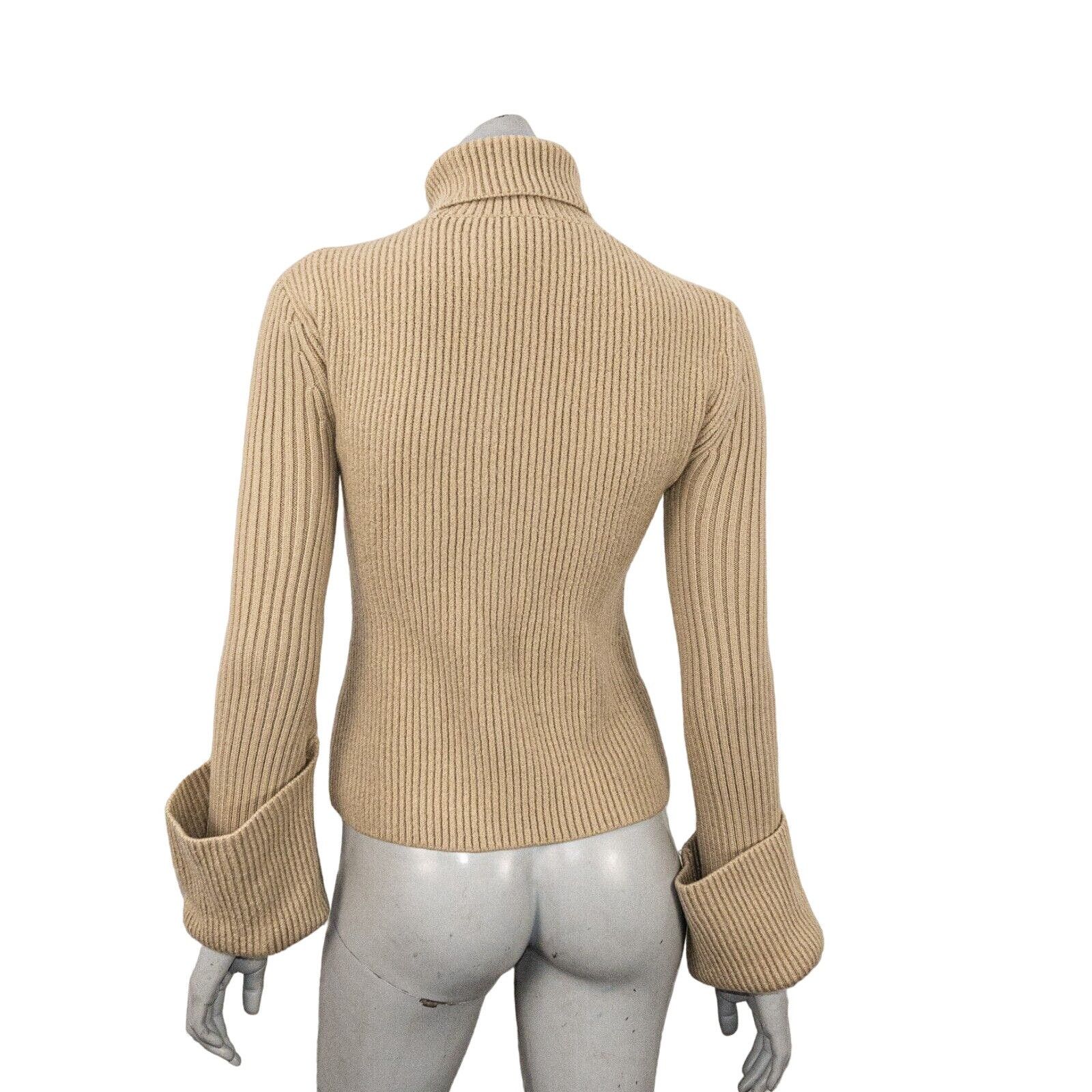 St. John ST JOHN Ribbed Wool Turtleneck Sweater oversize cuffs Size S / US 4 / IT 40 - 5 Thumbnail
