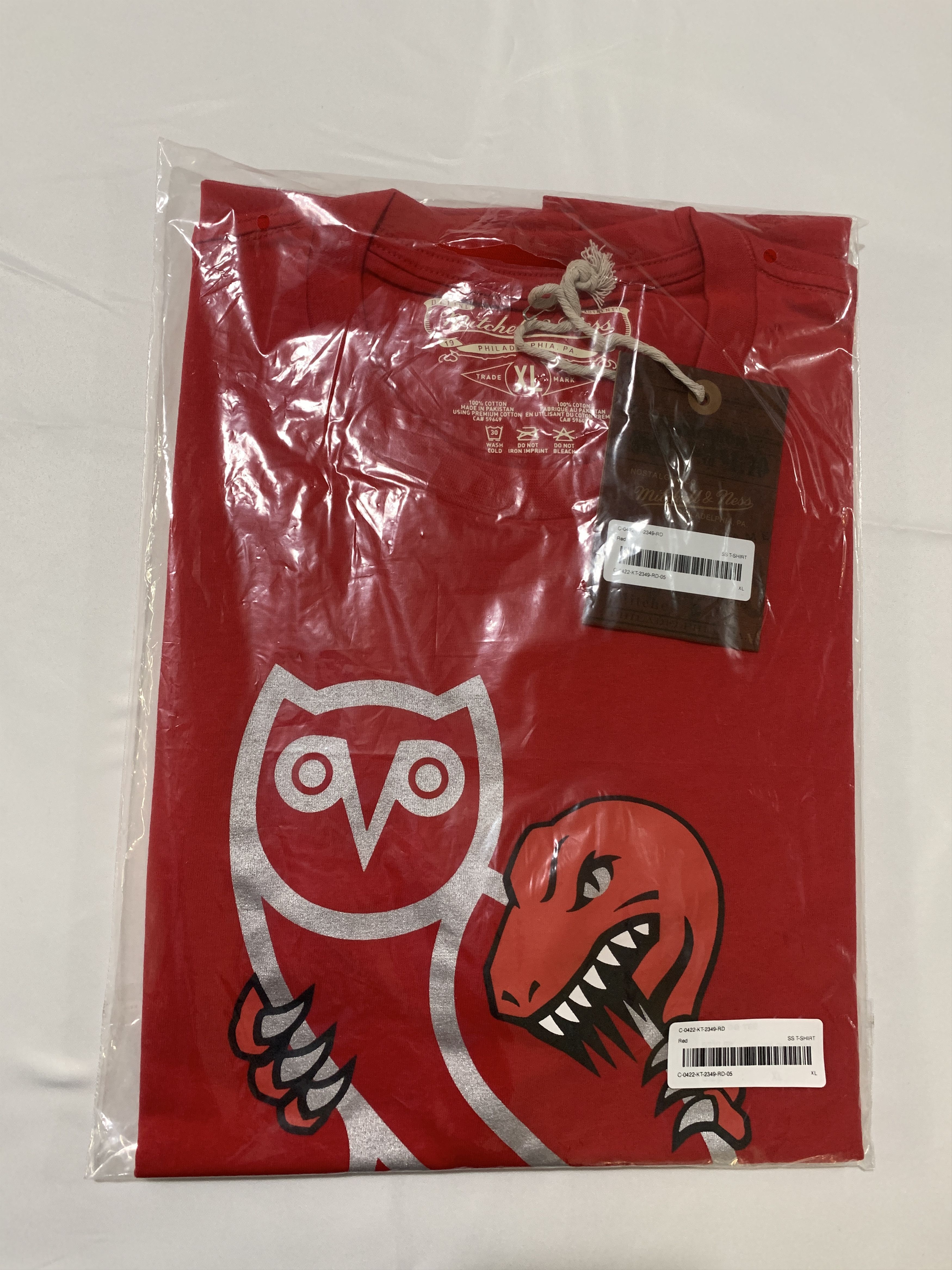 Drake OVO X Mitchell & Ness '95 Raptors OG Owl T-Shirt Size US XL / EU 56 / 4 - 1 Thumbnail