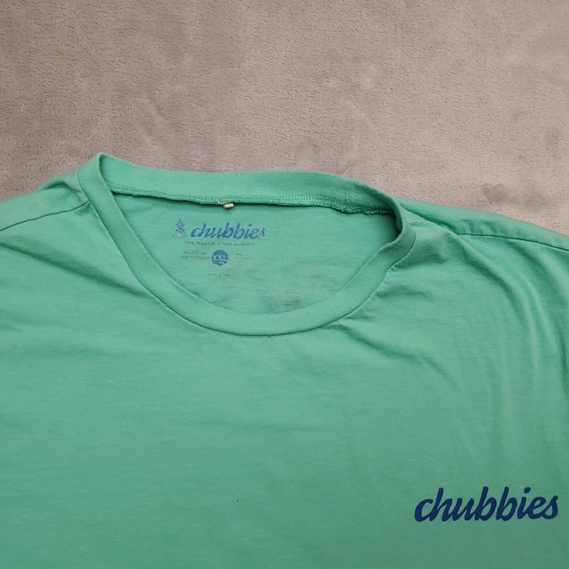 Chubbies Chubbies Mens XXL Green Graphic Skys Out Thighs Out Novelty Summer Tee Shirt Size US XXL / EU 58 / 5 - 2 Thumbnail