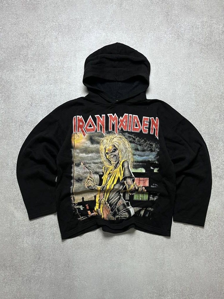 Vintage Iron Maiden 3D Graphic Boxy Hoodie S