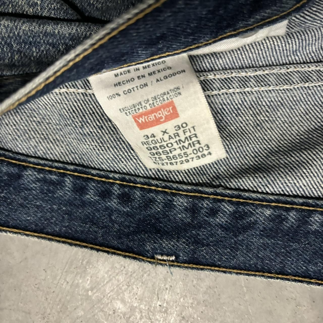 Japanese Brand × Vintage Crazy Vintage Y2K/2000s Grunge Faded Dark Wash Denim Jeans! Size US 34 / EU 50 - 8 Thumbnail