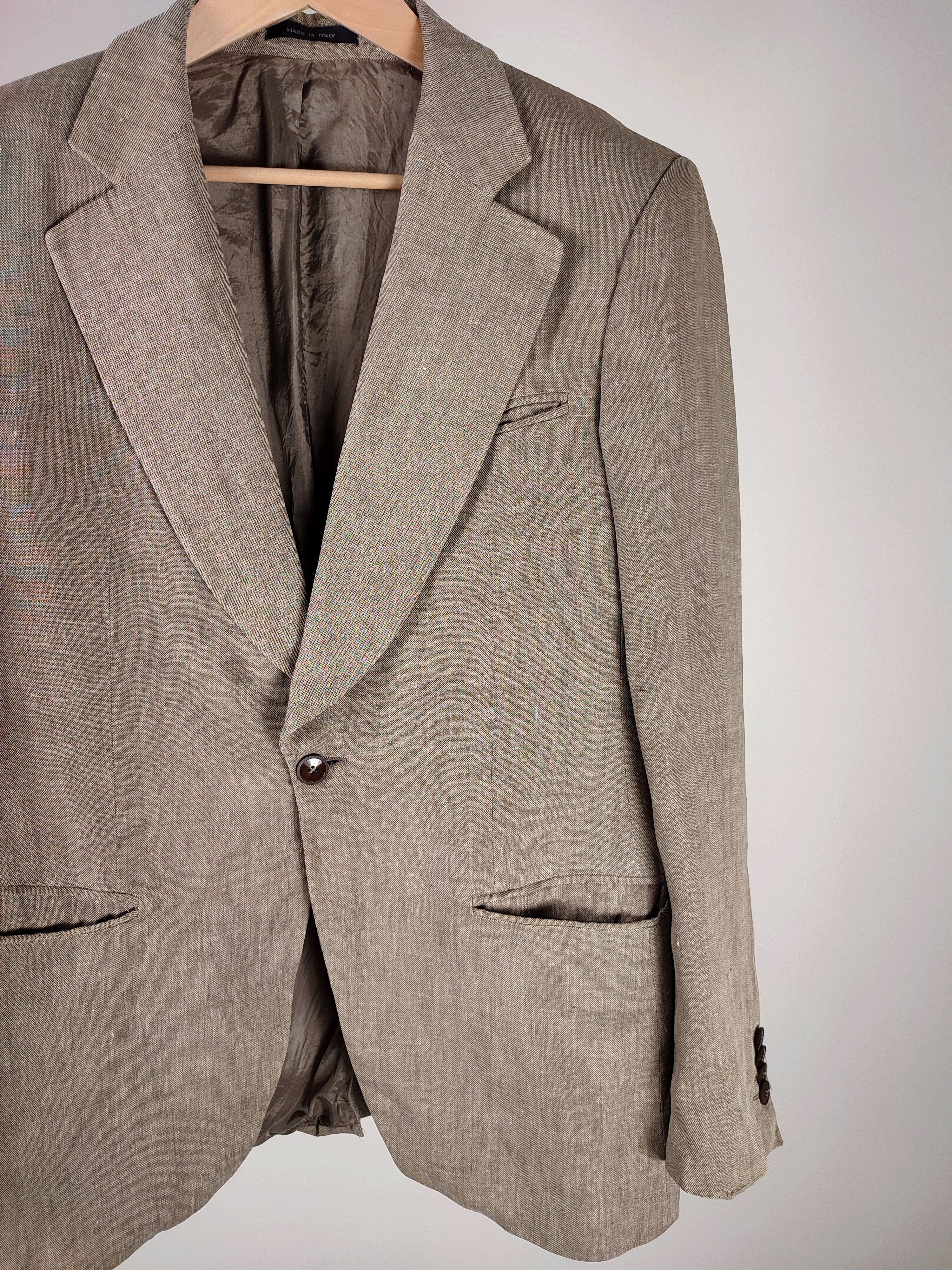 Emporio Armani Emporio Armani 2005 Oldschool Linen Blazer Size 50R - 7 Thumbnail