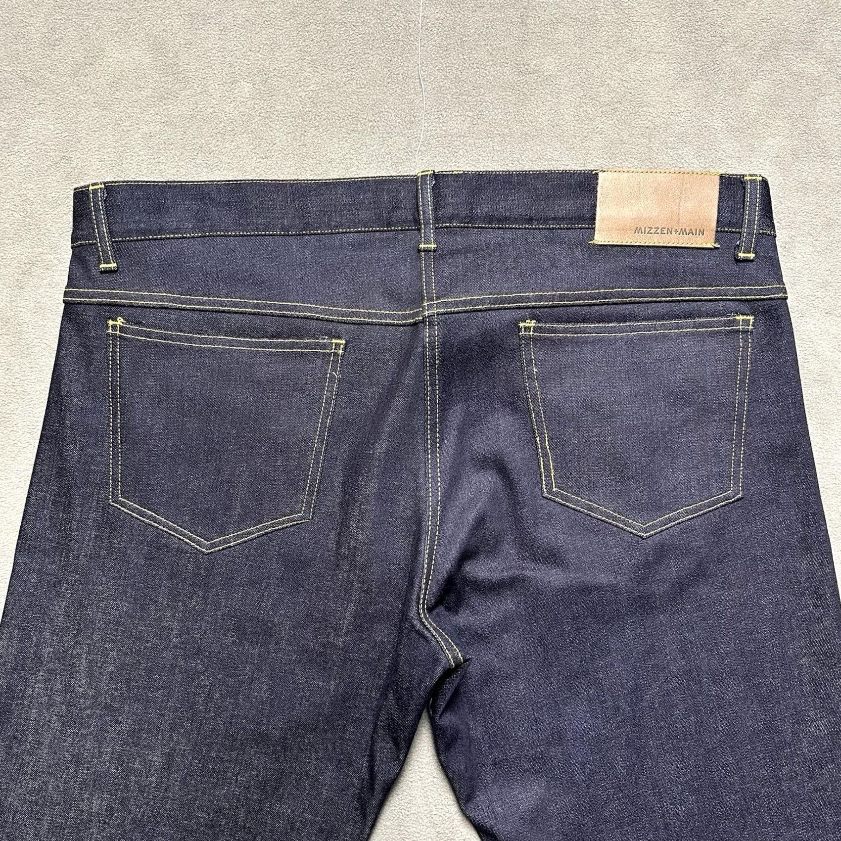 Mizzen+Main Mizzen+Main Jeans Mens 36 Blue Dark Wash Denim Stretch Skinny Fit Size US 36 / EU 52 - 4 Thumbnail