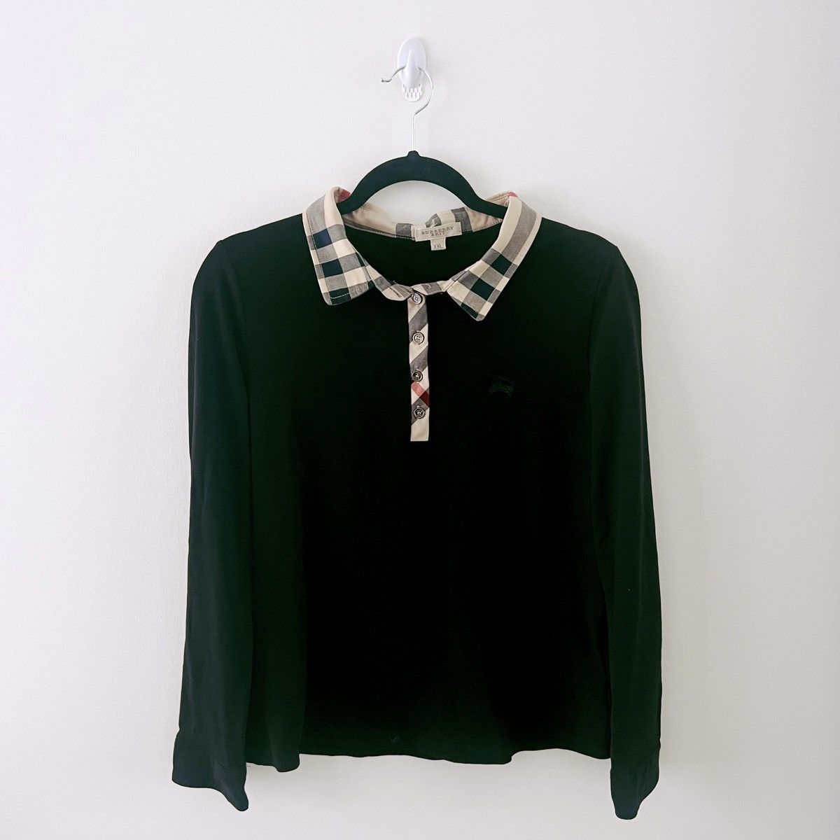 Burberry × Japanese Brand × Vintage Burberry Long-sleeve Plaid Collar Women’s Long Sleeve Top Size XL / US 12-14 / IT 48-50 - 1 Thumbnail