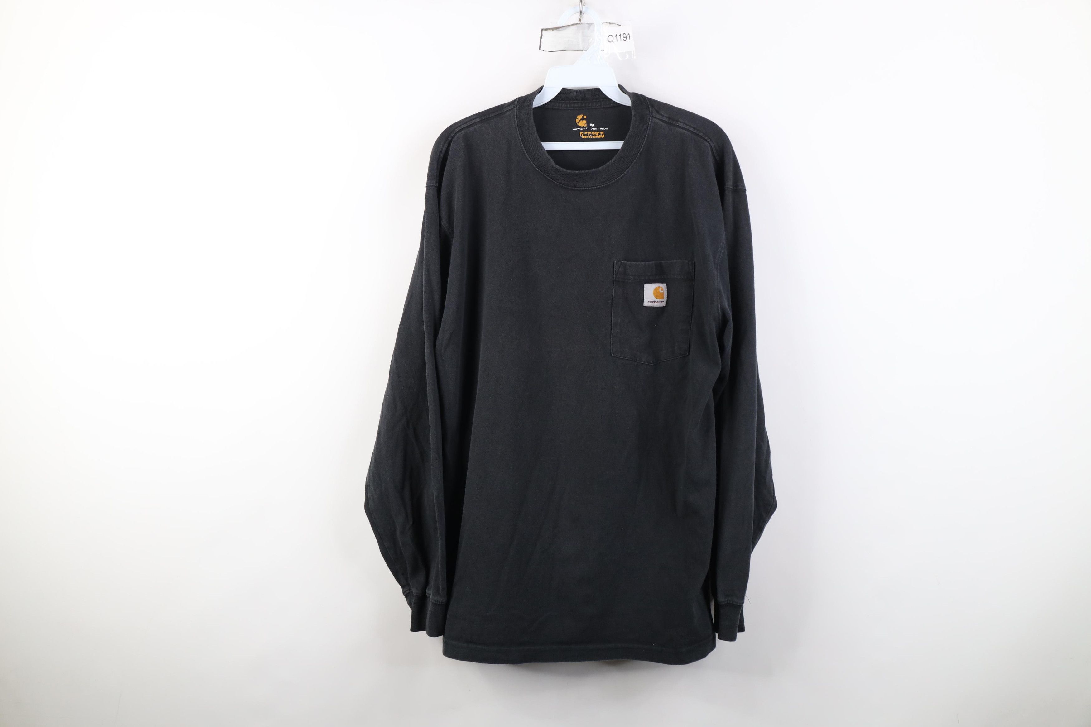 Carhartt Vintage Y2K Carhartt Long Sleeve Pocket T-Shirt Black Cotton Size US M / EU 48-50 / 2 - 1 Thumbnail