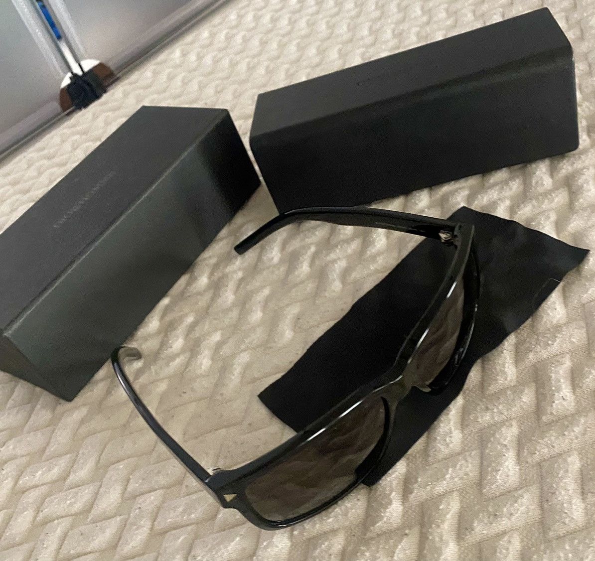 Dior Dior 🇮🇹 Homme black tie 104S Noir square sunglasses NEW Size ONE SIZE - 8 Thumbnail