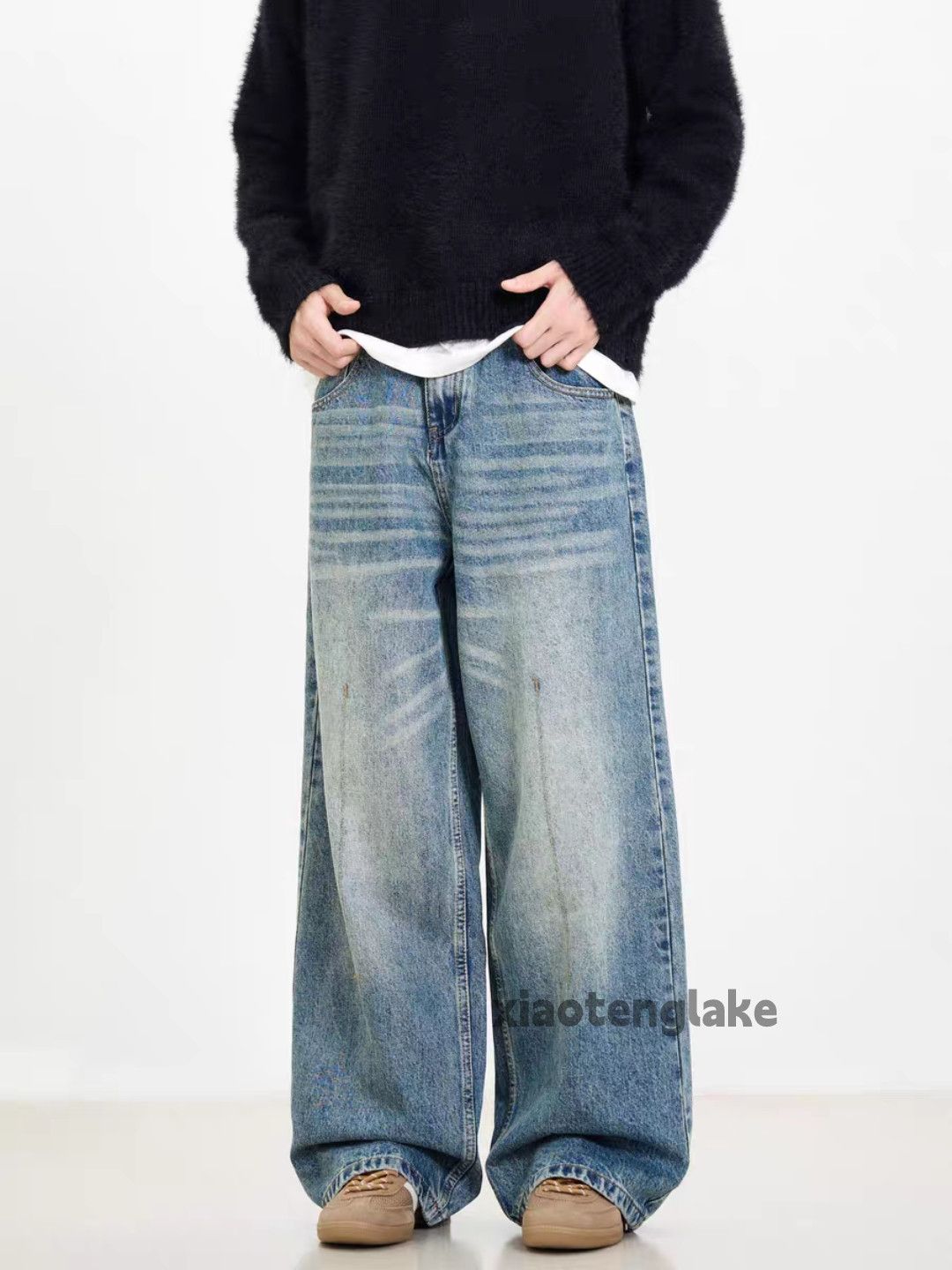 Jean × Vintage washed faded cleanfit yuppie loose baggy jeans Size US 32 / EU 48 - 5 Thumbnail