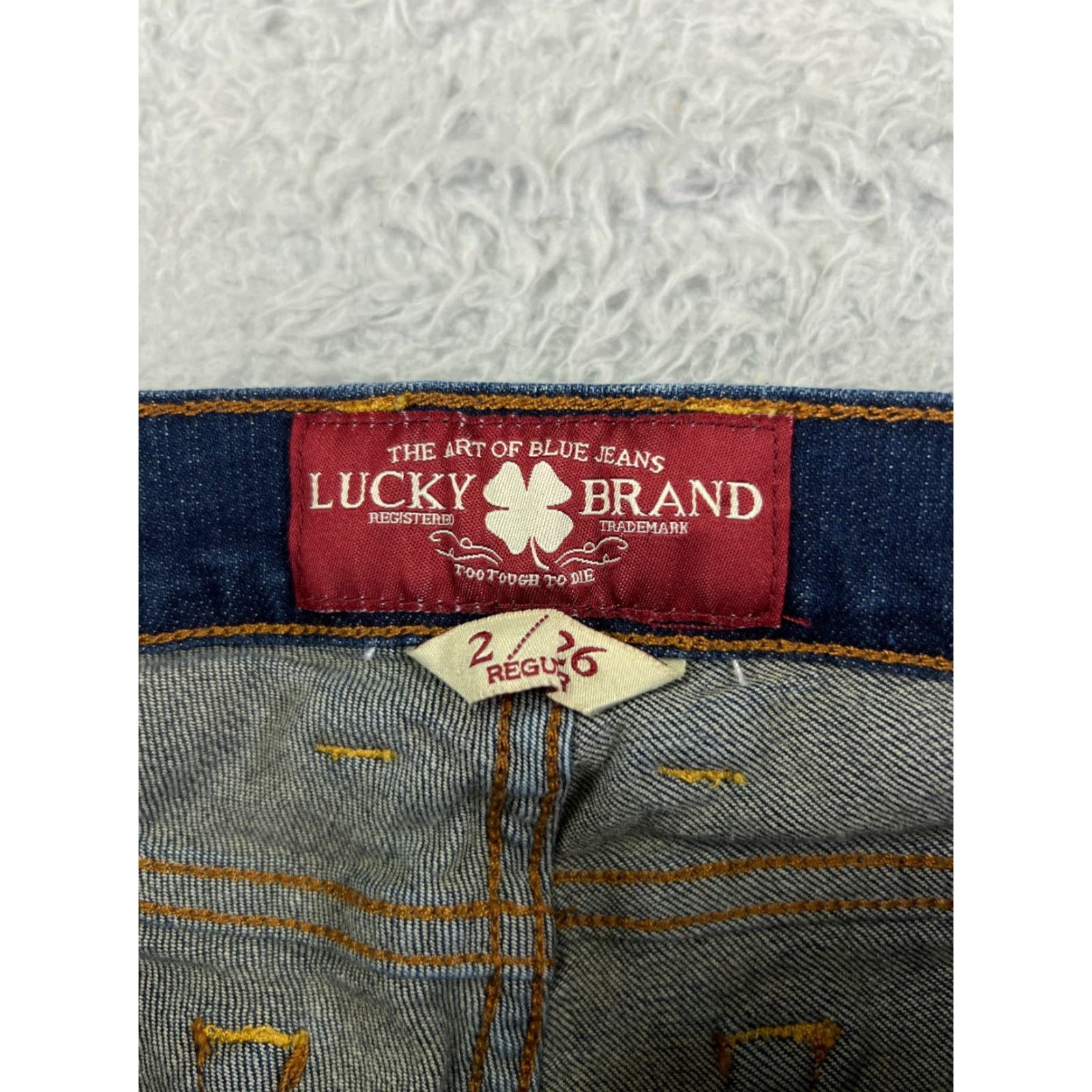 Lucky Brand Lucky Brand Jeans Women's Blue Denim Straight Pants 2 Low Rise Cotton Blend 5-Pocket Size 26" / US 2 / IT 38 - 3 Thumbnail