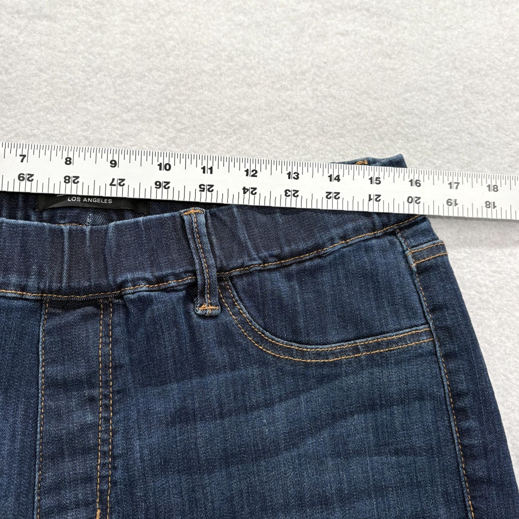 Denime Judy Blue Skinny Jeans Womens 13/31 Blue Dark Wash Slim Stretch Denim Pull On Size 24" / US 00 / IT 34 - 6 Thumbnail