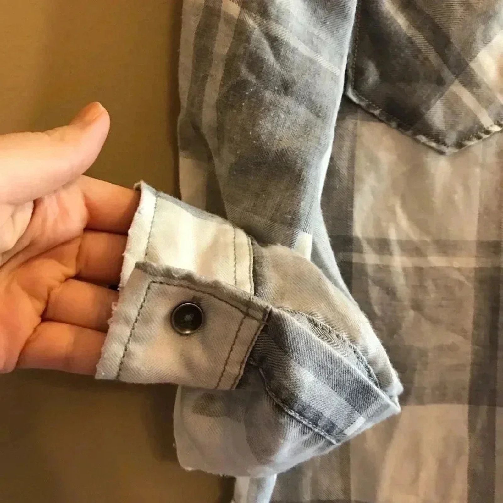 Bdg BDG Flannel Plaid Shirt Gray Ivory Women’s Size XS Size XS / US 0-2 / IT 36-38 - 6 Thumbnail