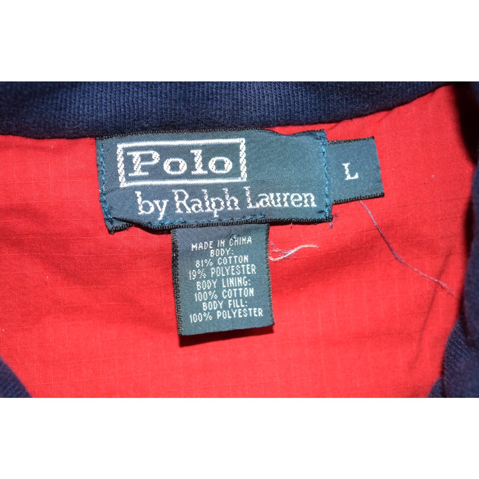 Polo Ralph Lauren VINTAGE Polo Ralph Lauren Vest POLO RALPH LAUREN COTTON QUILTED NAVY BLUE W/ RED LINER POCKETED L L Mens Size US L / EU 52-54 / 3 - 4 Thumbnail
