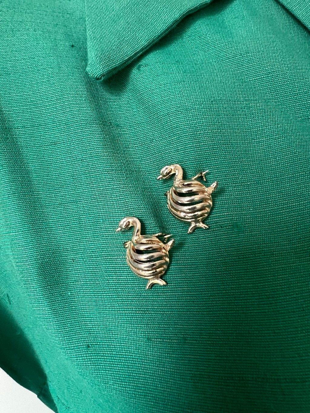 Vintage 2 1950s Vintage Mid-Century Modern Swan Bird Pins Brooches Size ONE SIZE - 3 Thumbnail