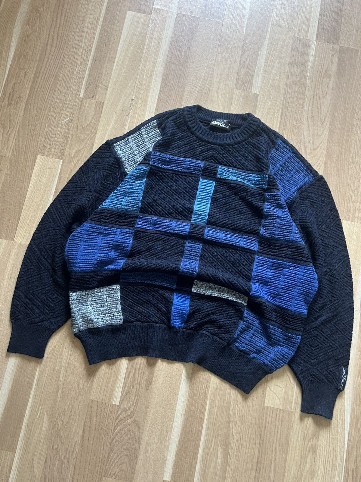 Carlo Colucci × Vintage Carlo Colucci vintage knitted sweater coogi style 90s Size US L / EU 52-54 / 3 - 3 Thumbnail