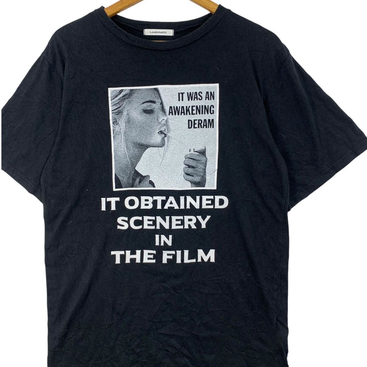 Vintage LEAHMATIN Y2K Obtained Scenery In The Film Tee Shirt Top Size M / US 6-8 / IT 42-44 - 3 Thumbnail
