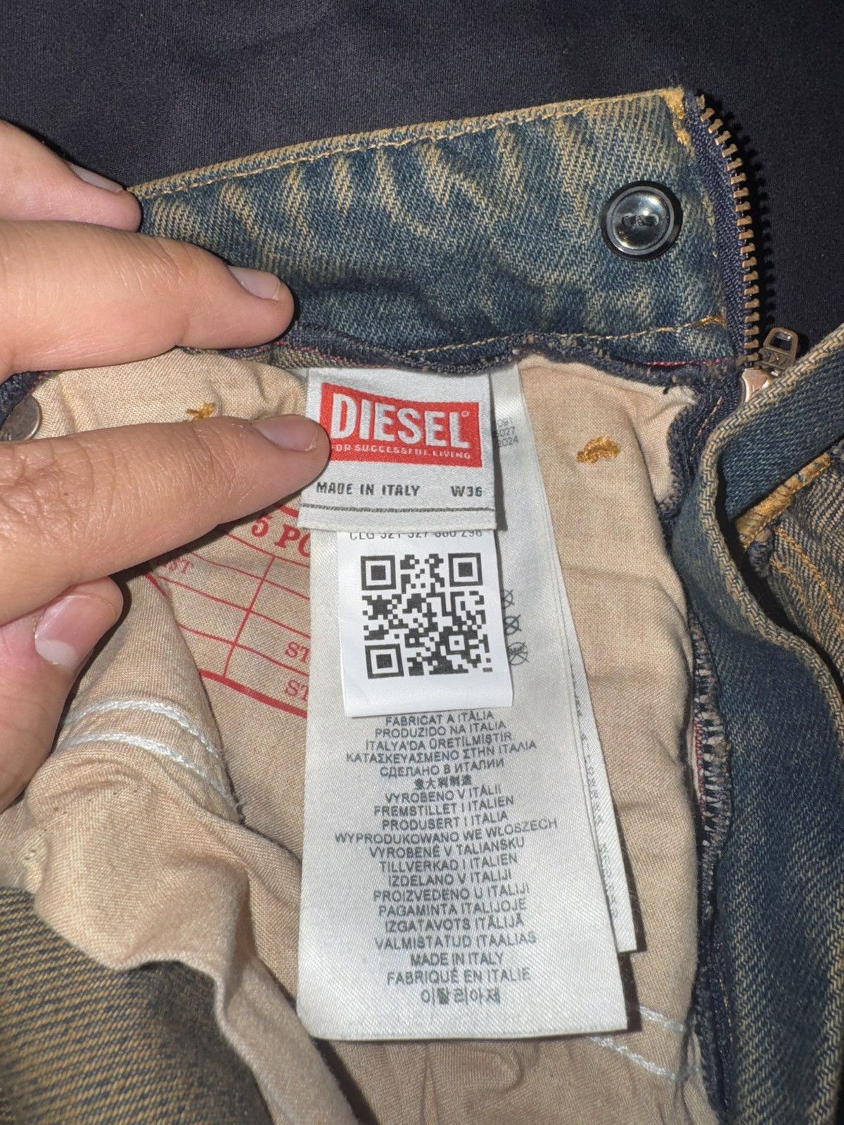 Diesel Diesel Industry Denim Acid wash Distressed Jeans Size US 36 / EU 52 - 12 Thumbnail
