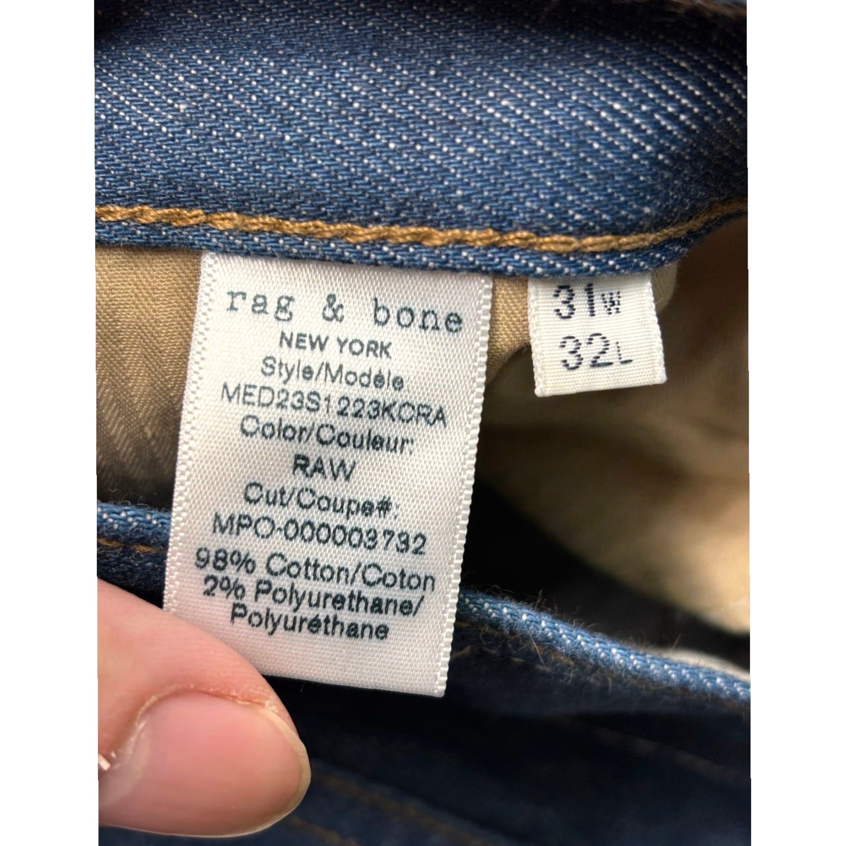 Rag & Bone rag & bone New York FIT 2 Slim Jeans 32W 31L Mens Denim Raw Slim 5-Pocket Hunt 90s style? Size US 32 / EU 48 - 6 Thumbnail