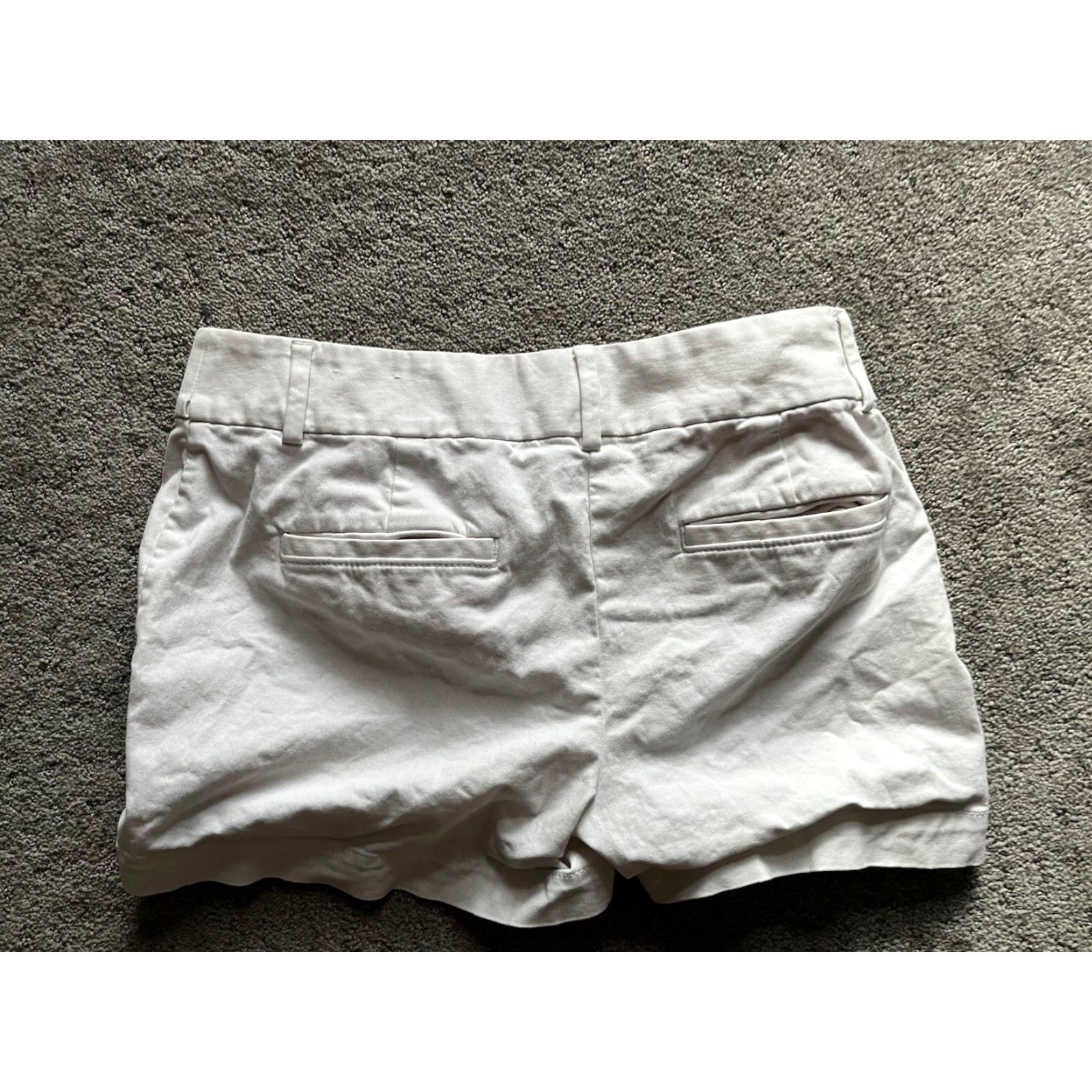 Loft LOFT Shorts Womens 2 White Chino Low Rise Casual Flat Front Regular Fit Size 26" / US 2 / IT 38 - 2 Thumbnail