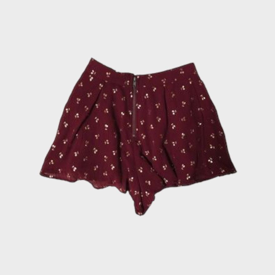 Nordstrom L'atiste | High Waisted Boho Cherries Shorts | Medium Size 28" / US 6 / IT 42 - 2 Thumbnail