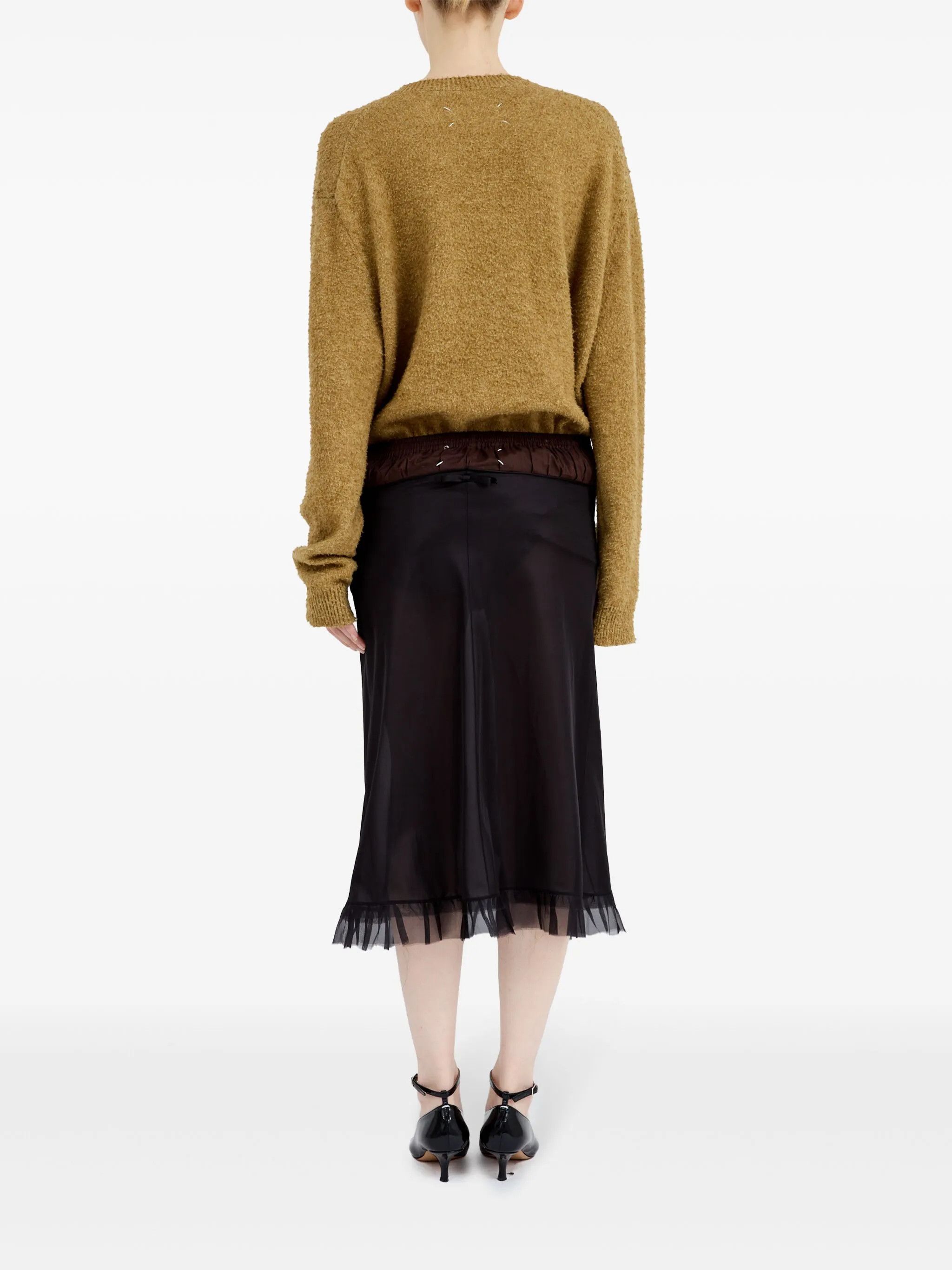 Maison Margiela o1w1db10526 Tulle Midi Skirt in Black Size 25" / US 0 / IT 36 - 5 Thumbnail