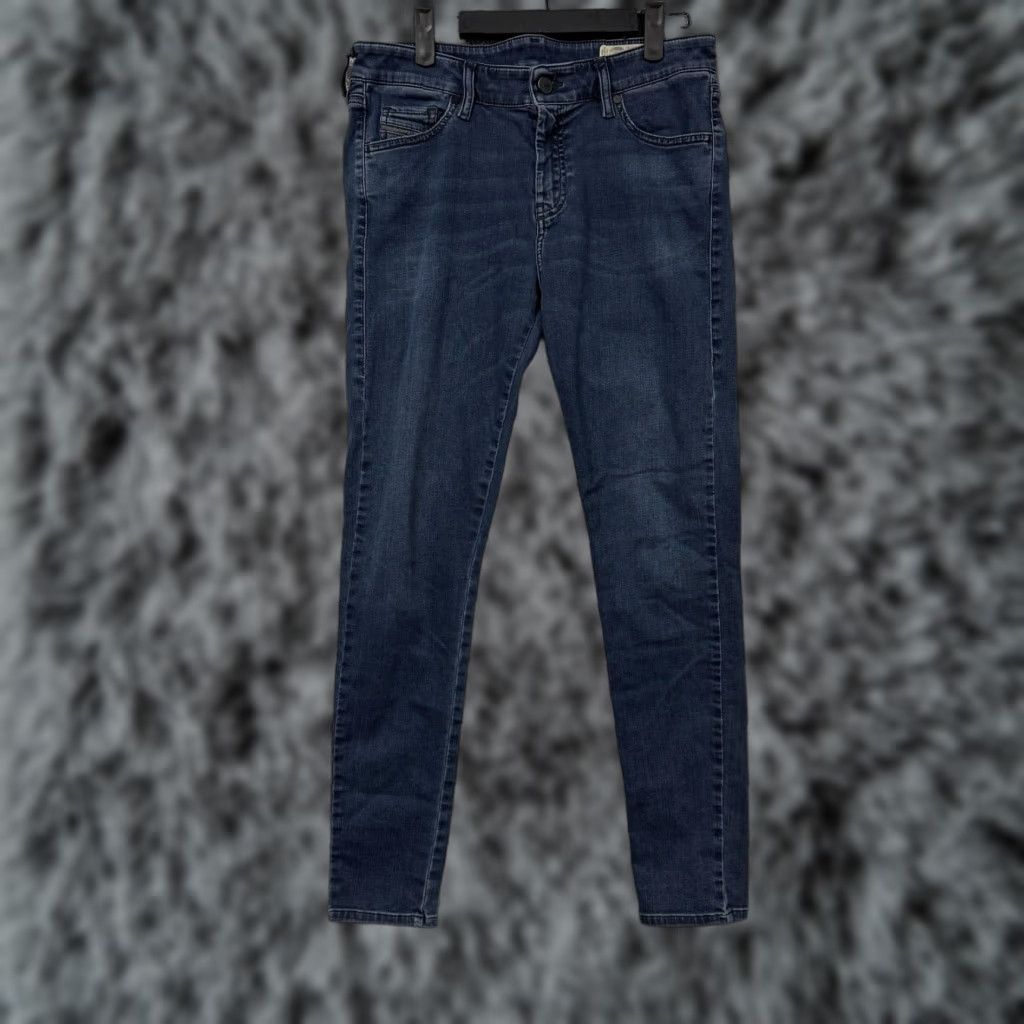 Diesel Diesel Jeans Womens 31 Blue Mid Rise Slim Skinny Stretch Denim 90% Cotton 6% Elastomultiester 4% Elastane Pocket Zip Fly Womens Jeans Size 24" / US 00 / IT 34 - 1 Thumbnail