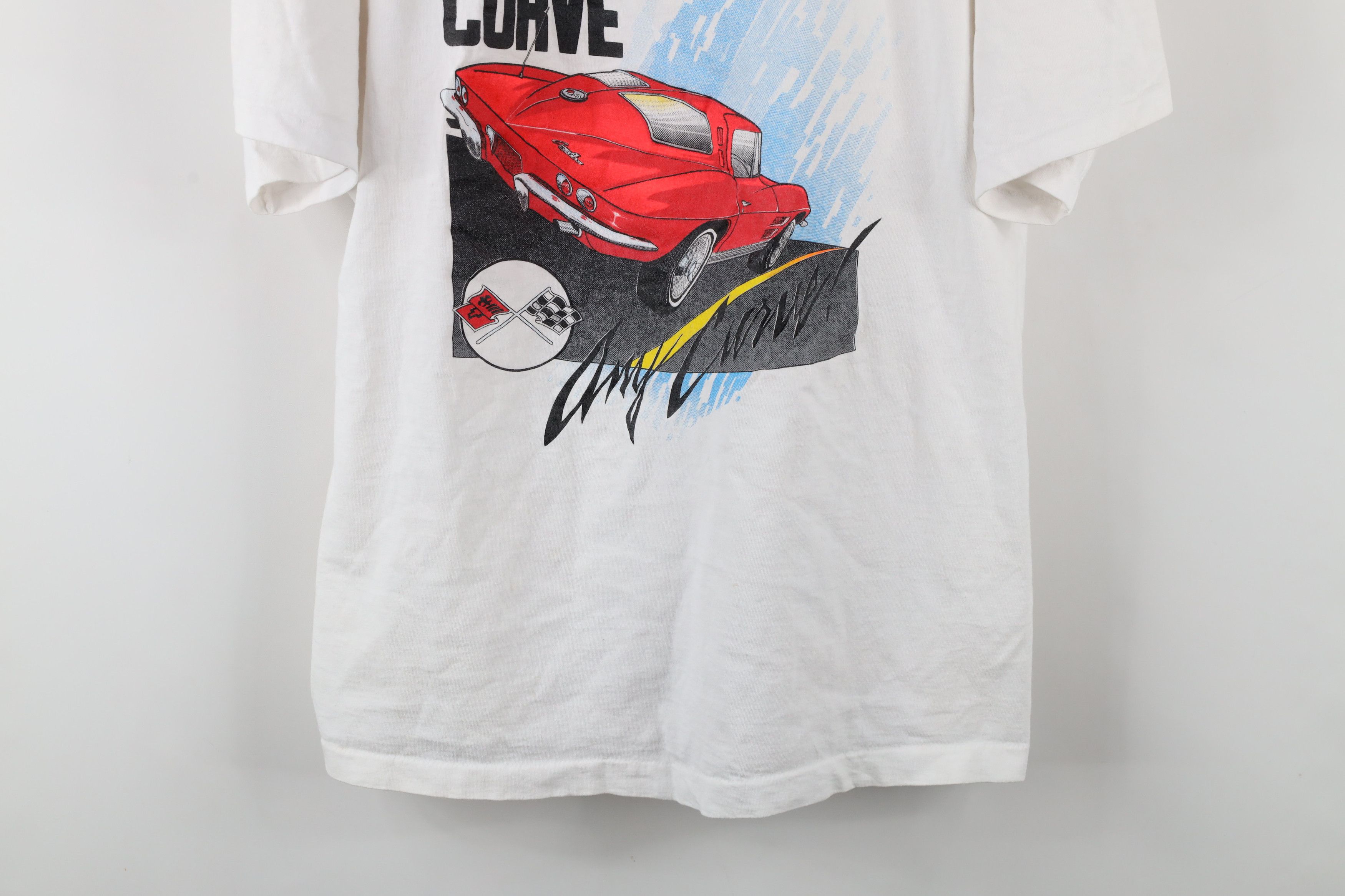 Vintage Vintage 90s Streetwear A Curve Muscle Car Racing T-Shirt USA Size US L / EU 52-54 / 3 - 3 Thumbnail
