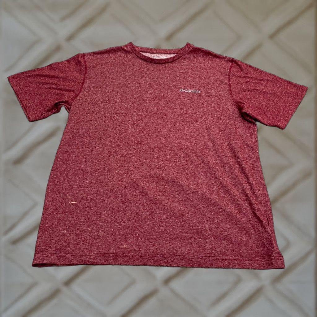 Vintage Columbia Omni Wick T-Shirt Mens Large Heather Red Crew Neck Short Sleeve Casual Shirt Mens Regular Red Columbia Omni Wick Logo Breathable Lightweight Size US L / EU 52-54 / 3 - 1 Thumbnail