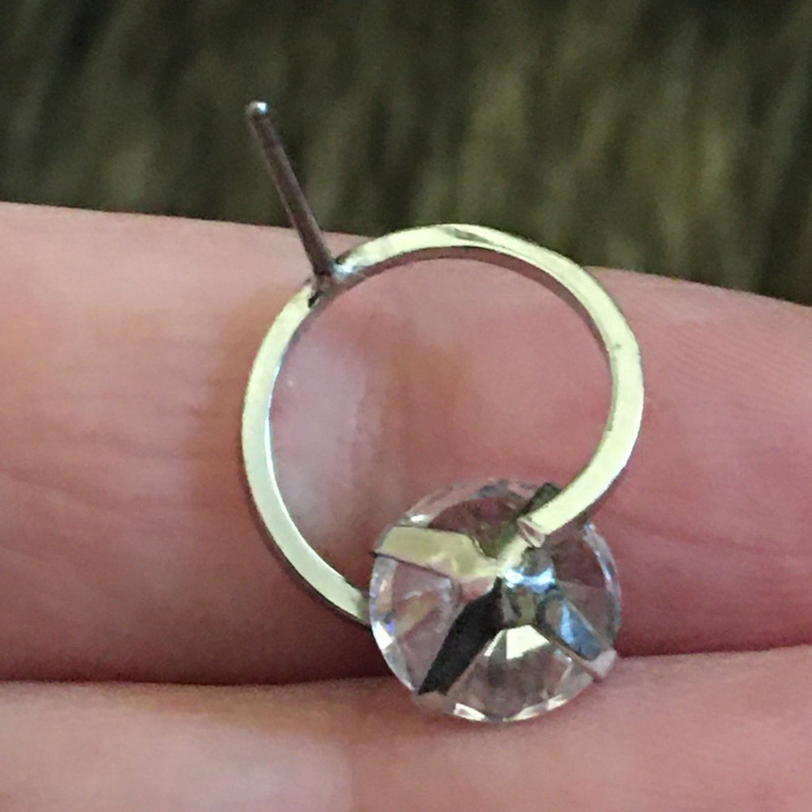 Vintage Vintage cubic zirconia silver plated earrings Size ONE SIZE - 5 Thumbnail