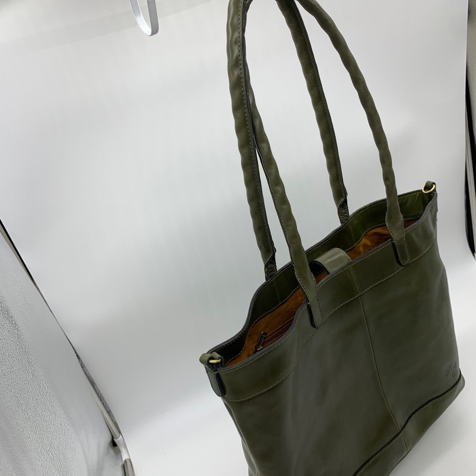 Other Patricia Nash Convertible Leather Mallory Tote Soft Olive Size ONE SIZE - 9 Thumbnail