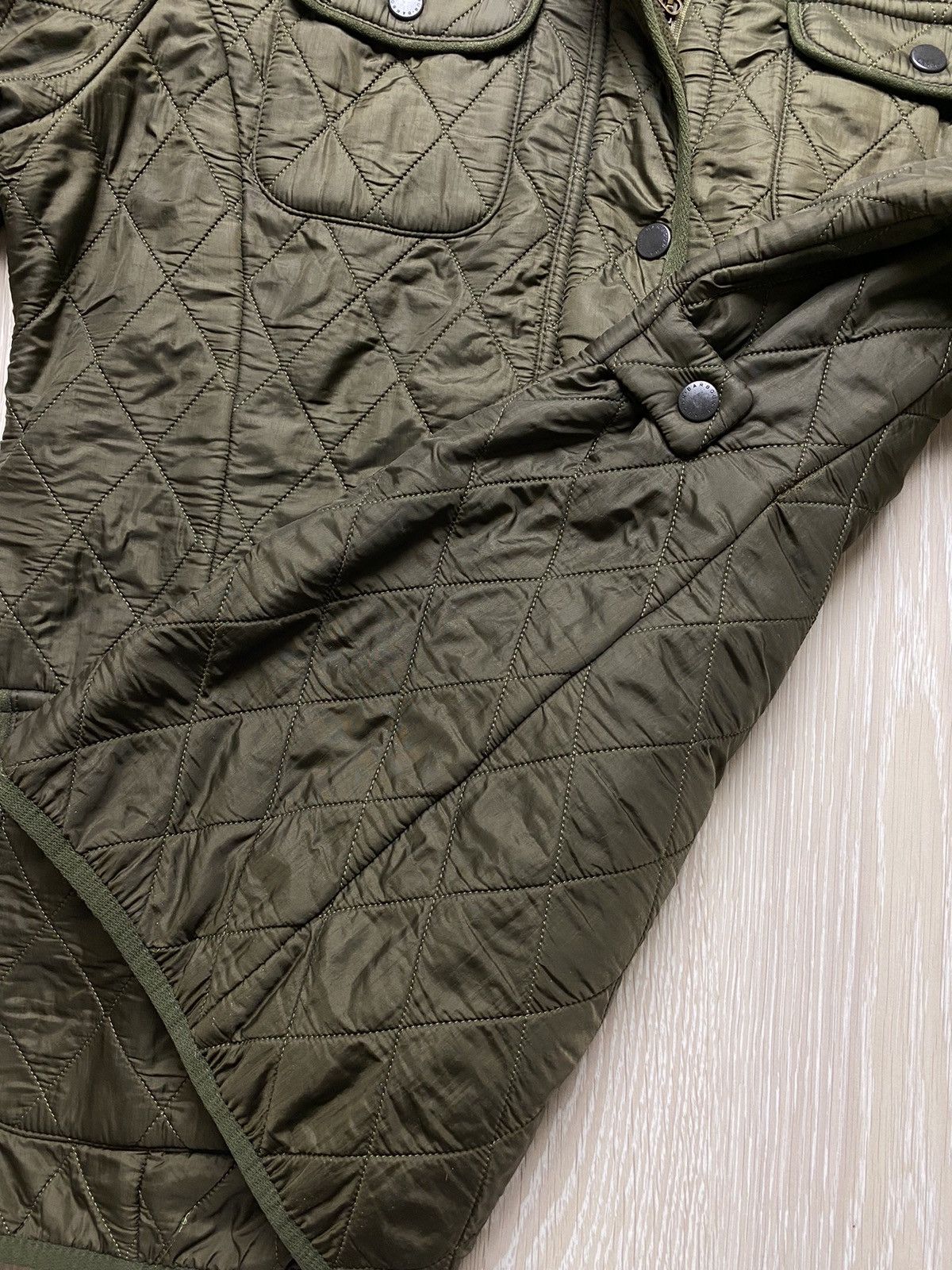 Barbour × Vintage BARBOUR QUAIL-LADIES QUILTED JACKET-OLIVE LUXURY Size L / US 10 / IT 46 - 6 Thumbnail