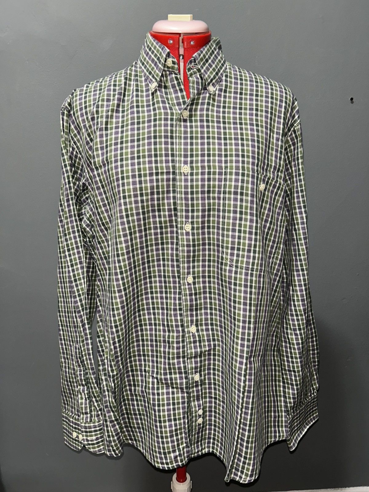 Burberry Vintage Burberrys of London Men's Green Button Down Shirt Size US M / EU 48-50 / 2 - 1 Thumbnail
