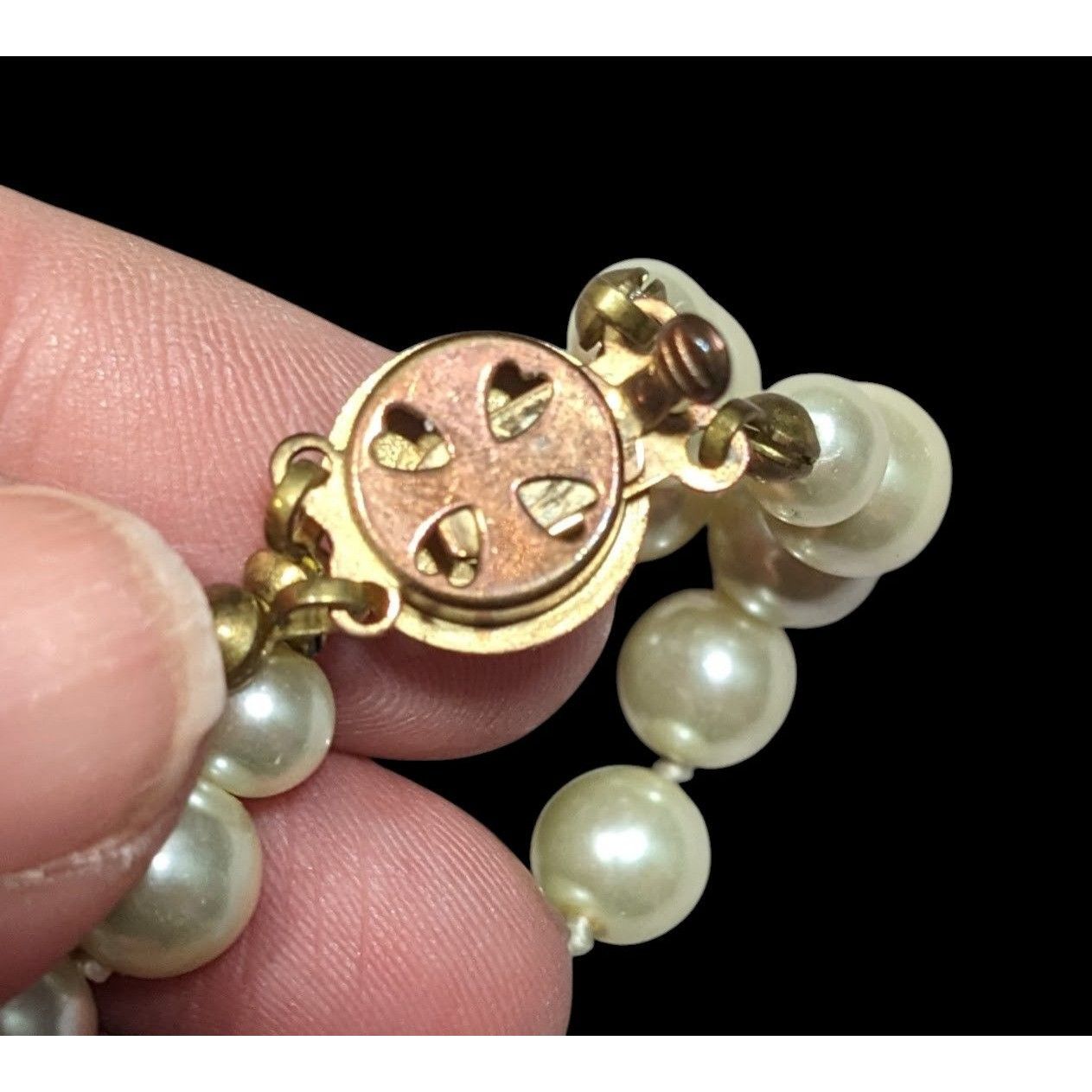 Other Vintage Elegant Glass Pearl Bracelet Double Strand With Box Size ONE SIZE - 2 Thumbnail