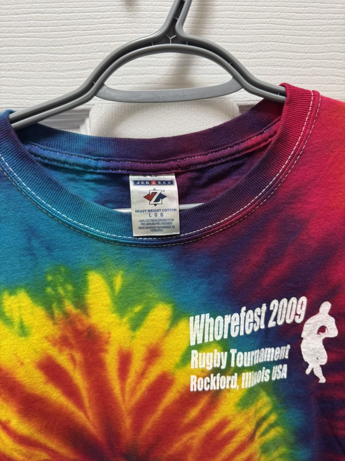 Jerzees Jerzees Whorefest Rugby 2009 Tie Dye Vintage Sport Humor Size US L / EU 52-54 / 3 - 3 Thumbnail