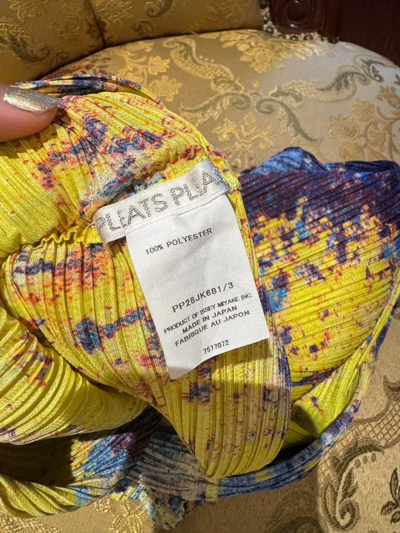 Issey Miyake Issey Miyake size:3 Yellow and blue pleated starry sky sho Size XS / US 0-2 / IT 36-38 - 4 Thumbnail