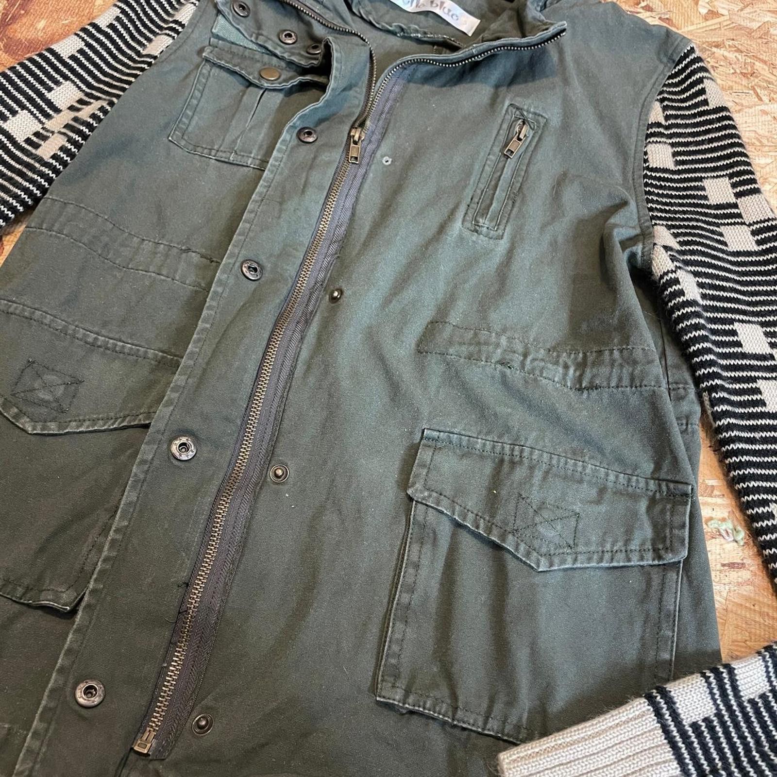Other Y2K army surplus style cargo sweater hybrid jacket. Size US M / EU 48-50 / 2 - 6 Thumbnail