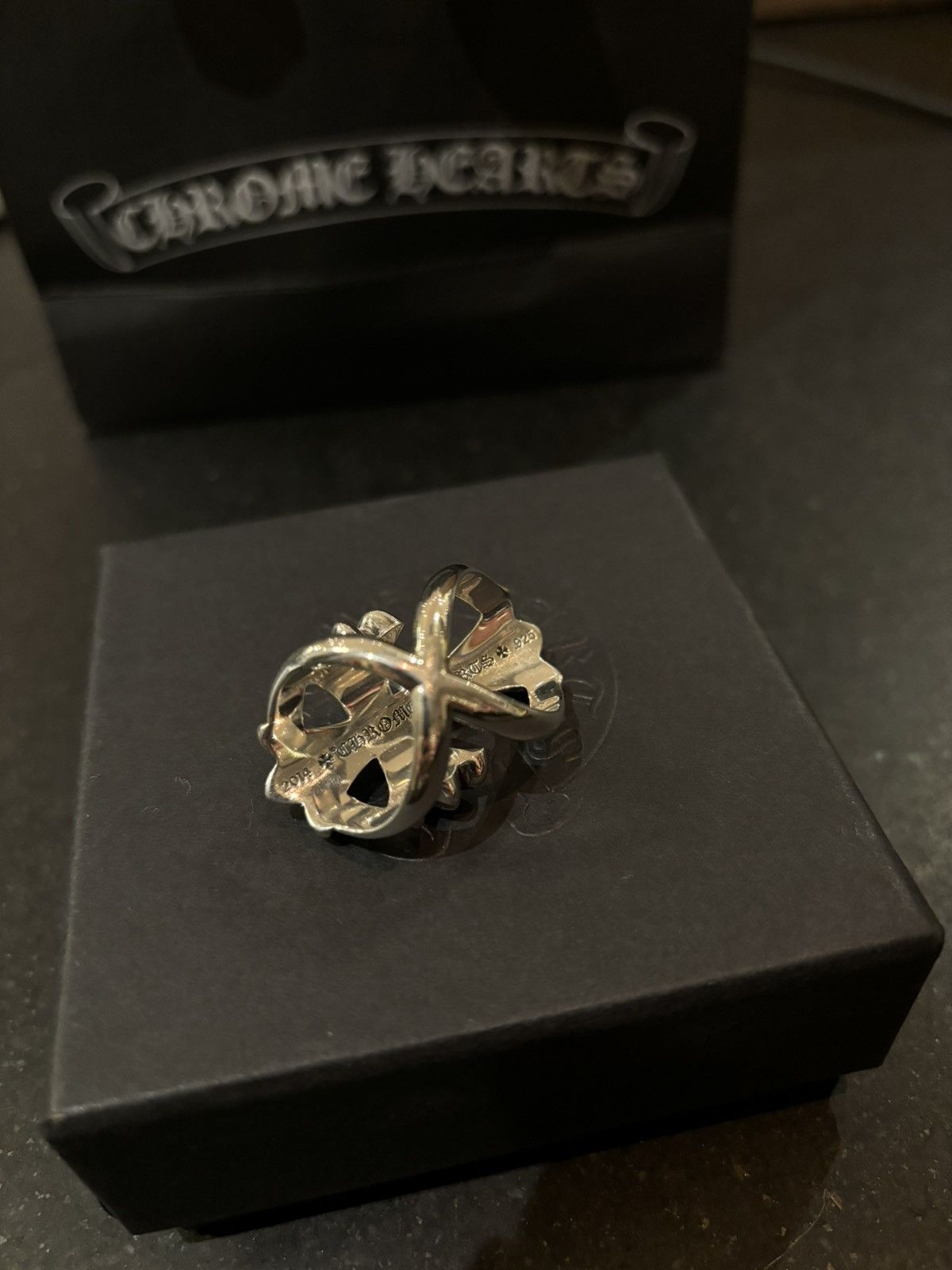 Chrome Hearts Chrome Hearts Emerald Pave Infinity Cross Ring Size ONE SIZE - 7 Thumbnail