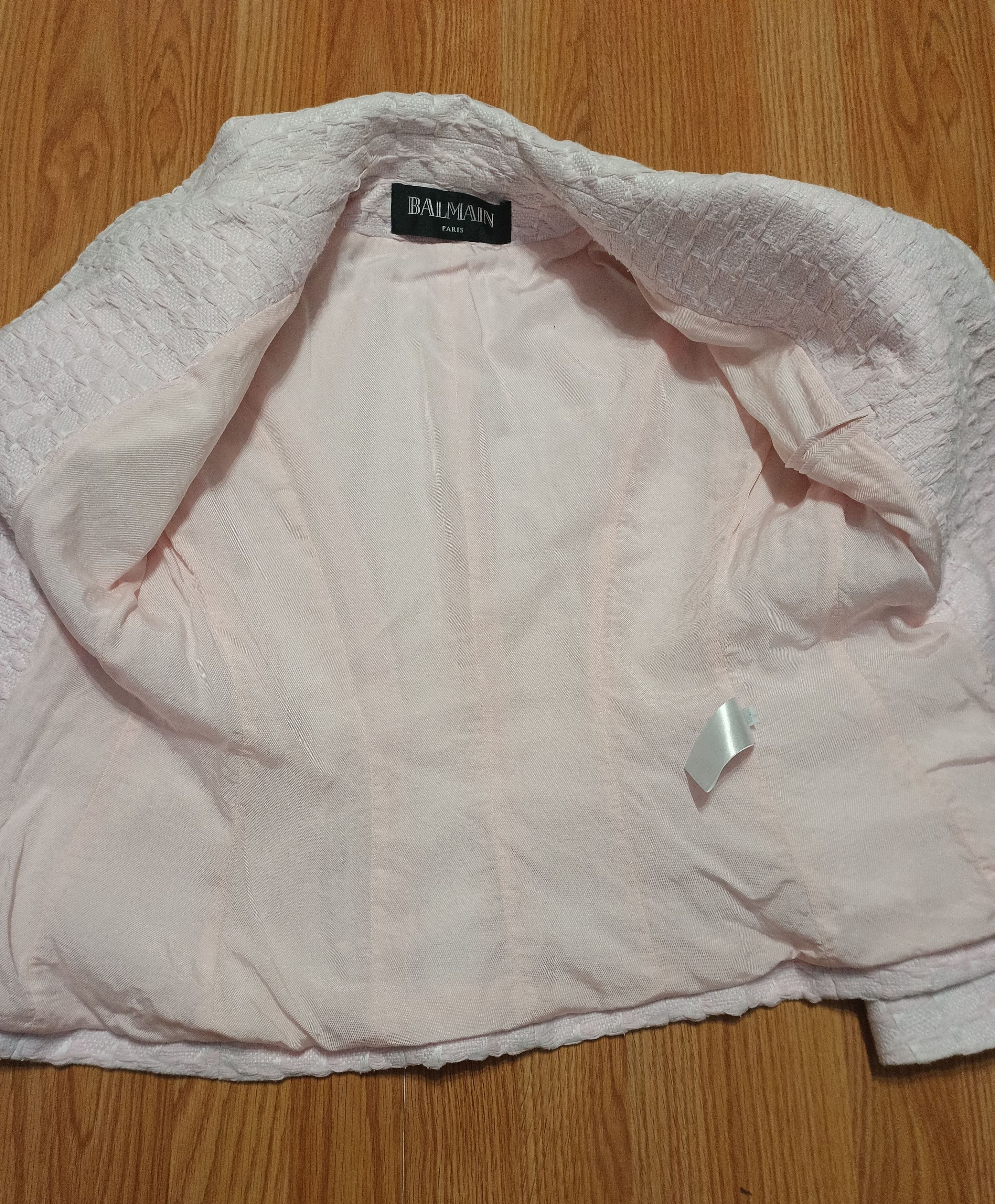 Balmain Balmain Pink Tweed Six Button Blazer Jacket EU40 Size M / US 6-8 / IT 42-44 - 13 Thumbnail