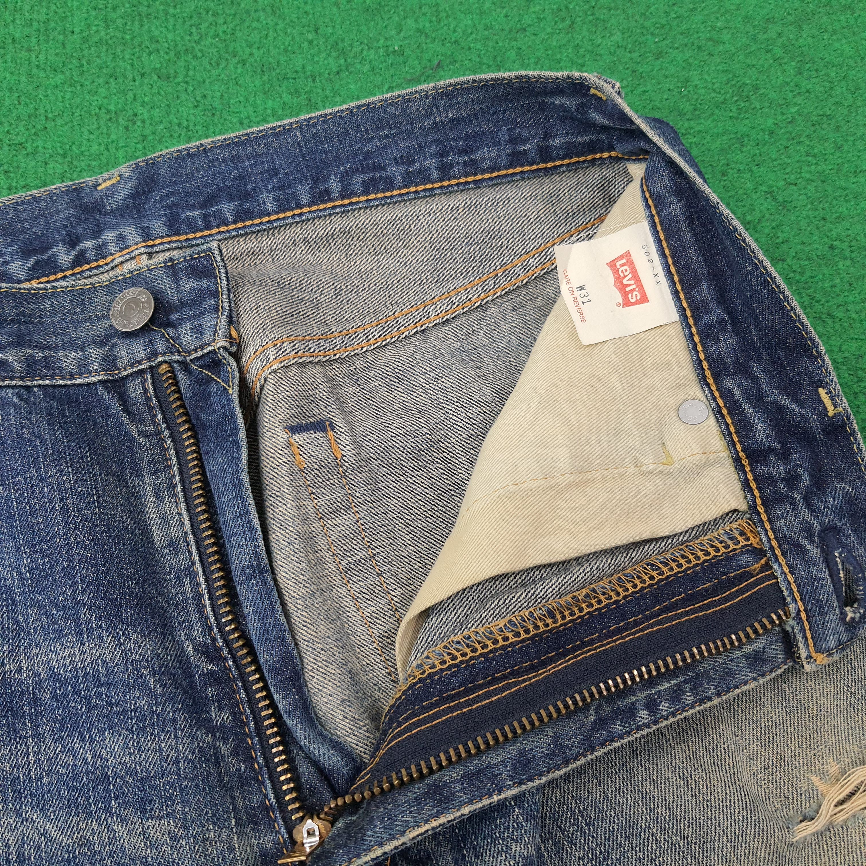 Levi's Vintage Levi's 502 Selvedge Distressed Jeans C258N13 Size US 29 - 7 Thumbnail