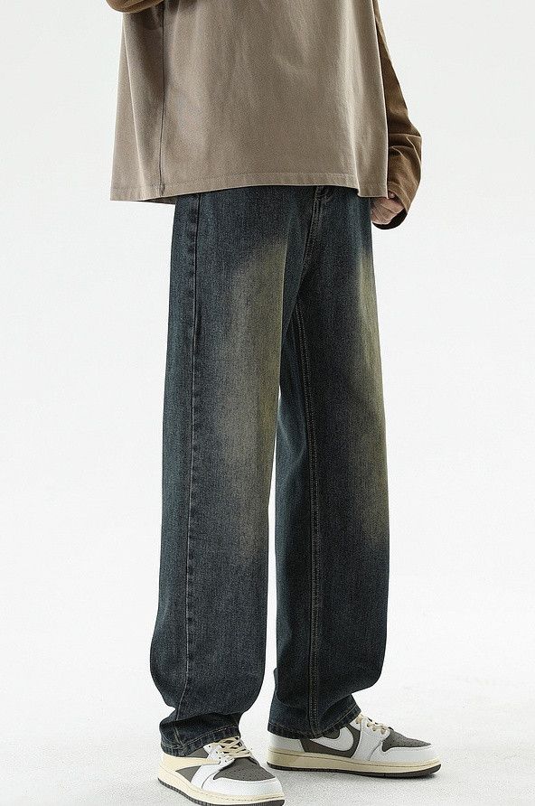 Japanese Brand × Jean Vintage washed distressed loose-fitting jeans Size US 32 / EU 48 - 3 Thumbnail