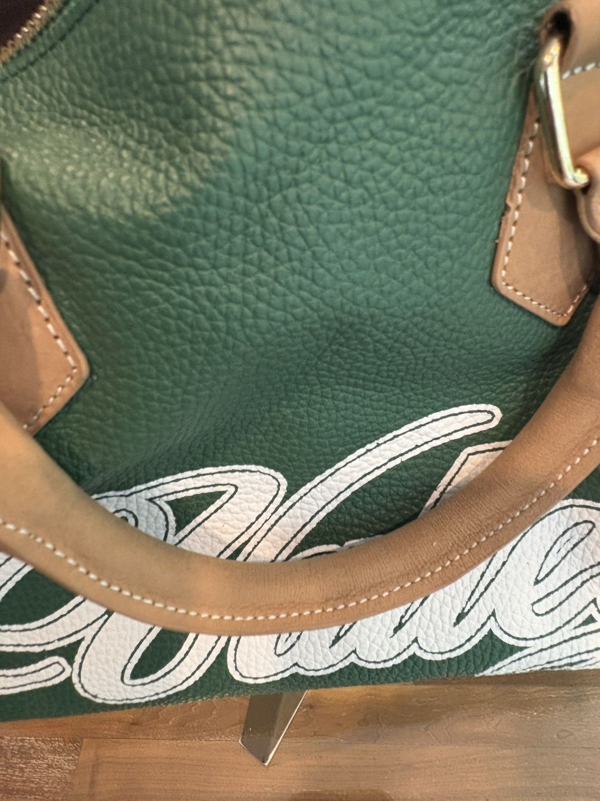 Vale Vale Money Green Small Leather Duffle Bag Size ONE SIZE - 6 Thumbnail