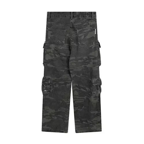 Designer × Vintage camo faded flare utility baggy cargo pants Size US 32 / EU 48 - 4 Thumbnail