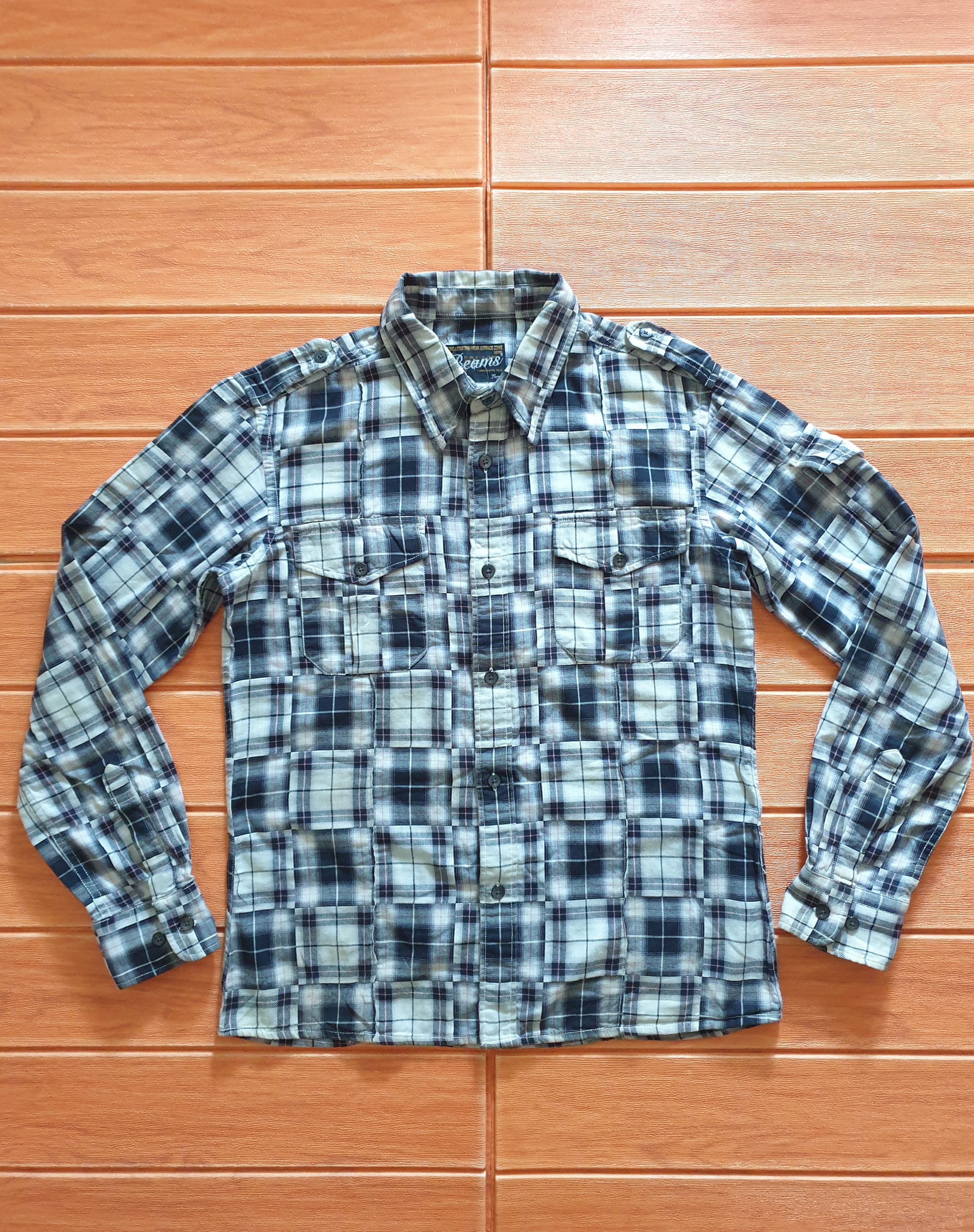 Beams Plus 💥Beams Japanese brand patchwork shirt Size US M / EU 48-50 / 2 - 1 Thumbnail