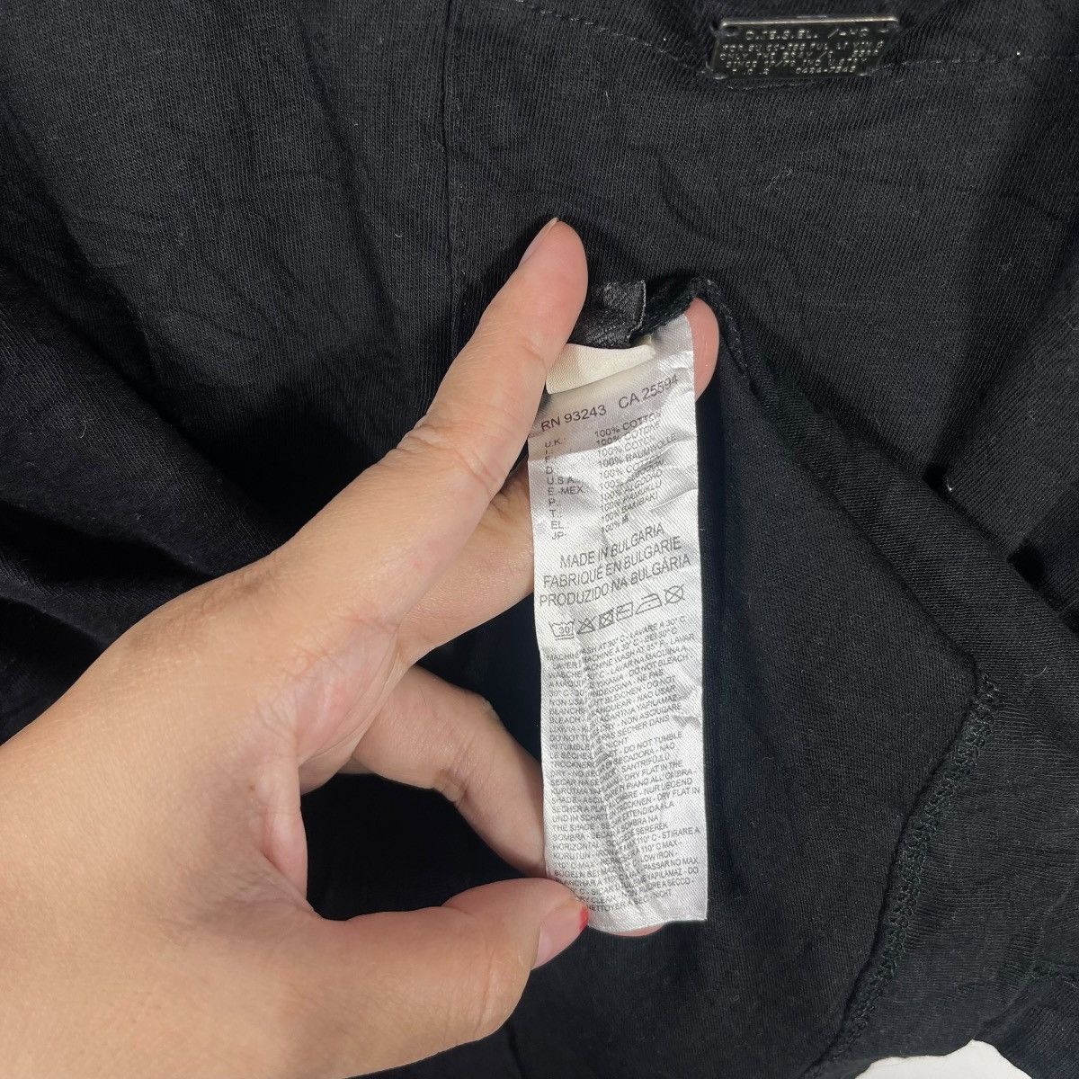 Diesel Diesel Black Pocket T-Shirt | Minimal Essential Metal Logo Size US XL / EU 56 / 4 - 6 Thumbnail